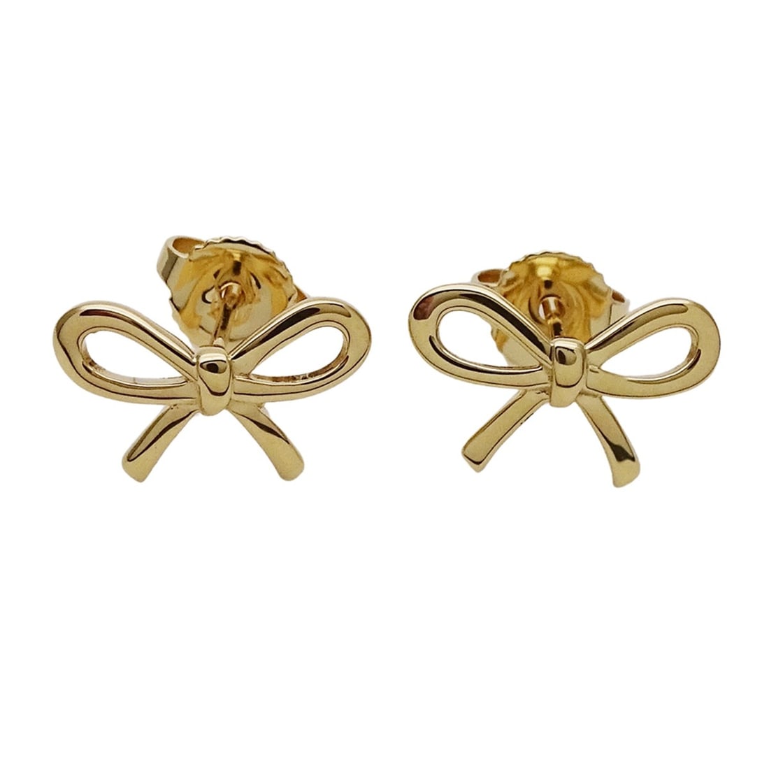 Tiffany & Co. Earrings for Women, Brand Name, 750YG (Yellow Gold), Bow Ribbon Design, Pair, Jewelry: --- Catalog ---Category: SizeSize (HxWxD): 8.20mm x 13.10mm / 0.32'' x 0.52''Category: DesignType: Stud earringsColor: Yellow goldGender: WomenMaterial: Yellow gold (18K)Category: GeneralBrand: Tiffan