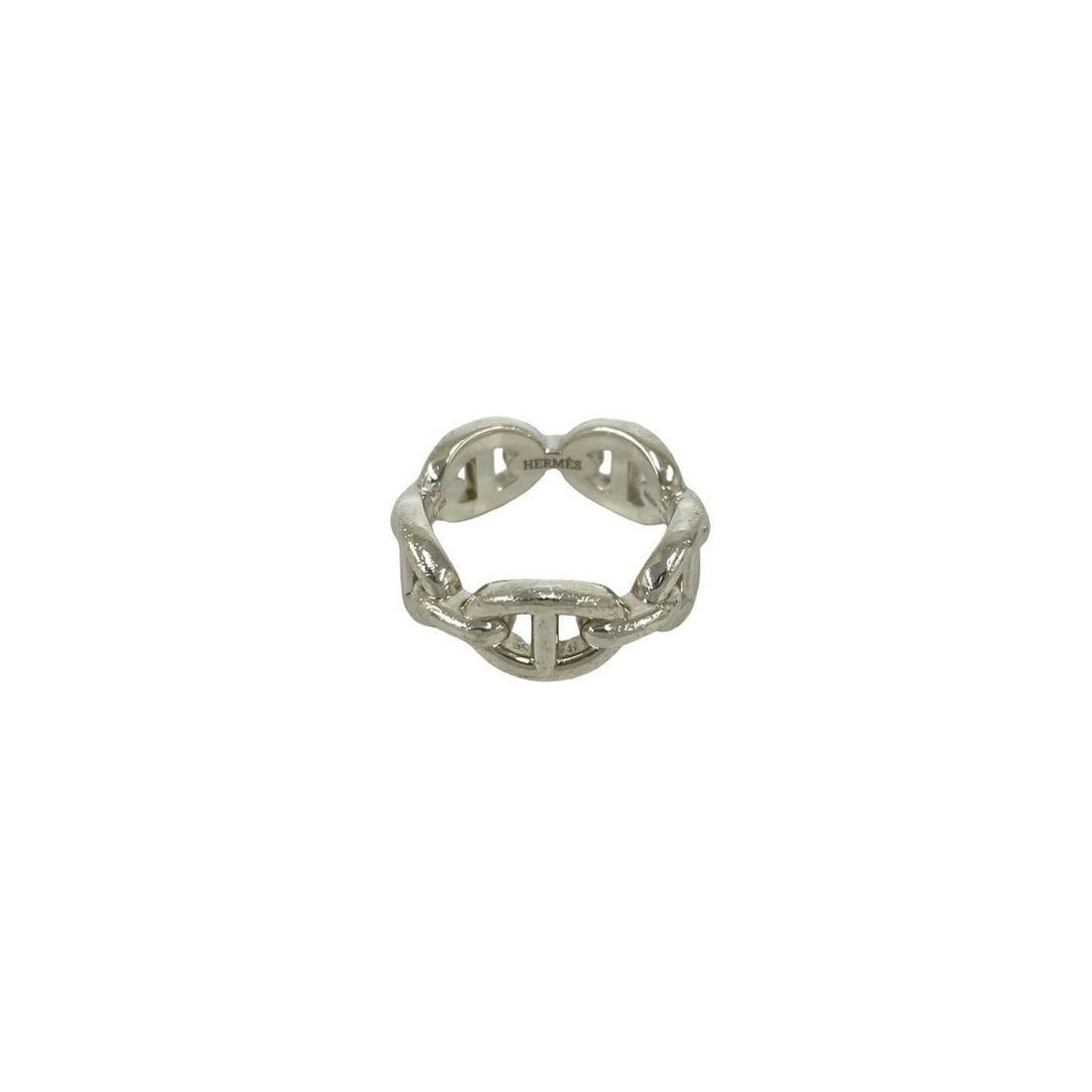 HERMES Chaine d'Ancre Enchainée Ring, Sterling Silver 925, Accessory, Jewelry, Silver, 40313: --- Catalog ---Category: SizeJP Size: 8.5US Size: 4.5Category: DesignType: Band ringColor: SilverGender: WomenMaterial: Silver 925Category: GeneralBrand: Hermes--- Item List ---Section: ConditionRanki