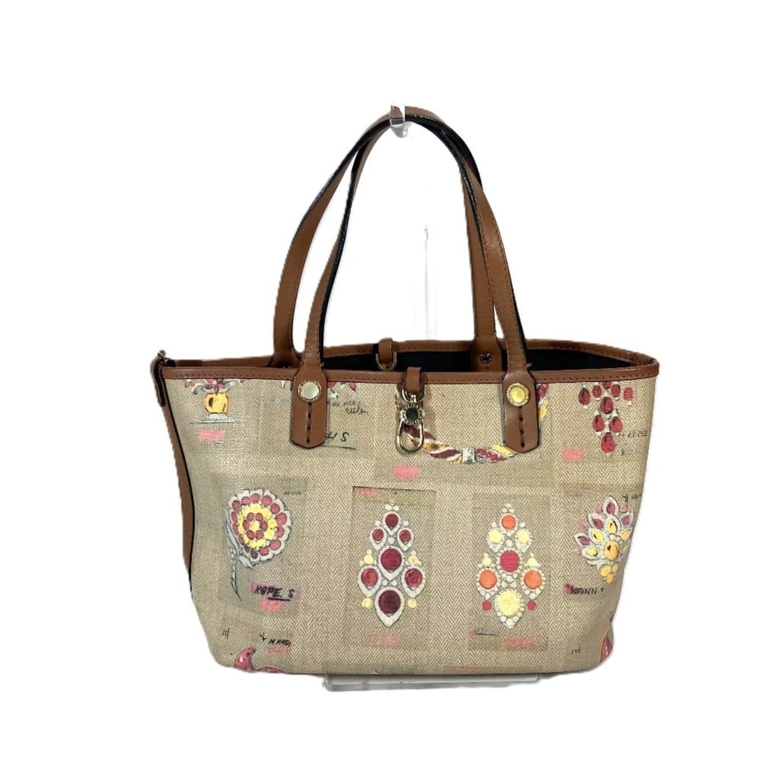 BVLGARI shoulder bag, jewelry pattern, pouch included, leather, tote women's, multicolor (1 of 17)