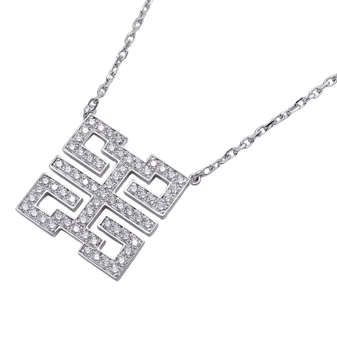 Cartier necklace for women, brand name, 750WG, diamond, dragon mini, wish knot, white gold jewelry.: --- Catalog ---Category: SizePendant Size: 17mm x 17mm / 0.66'' x 0.66''Neck Circumference: 41 cm / 16.14''Category: DesignColor: White goldStone: DiamondGender: WomenMaterial: White gold (18K)Necklac