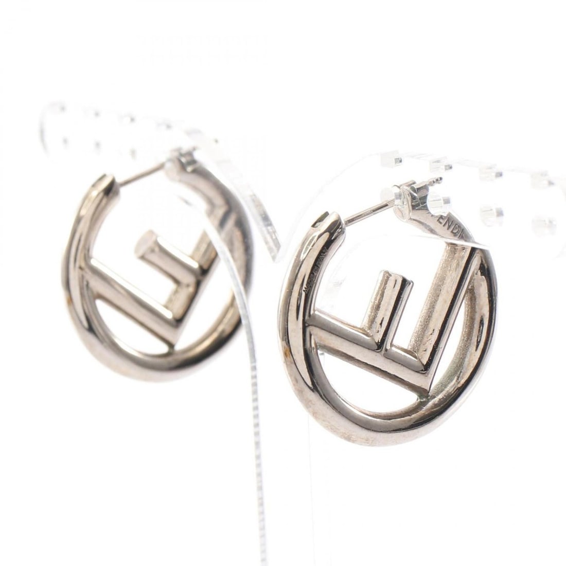 Fendi F is Hoop Earrings, Stainless Steel, Silver Tone, Women's Jewelry: --- Catalog ---Category: SizeSize (HxWxD): 23.00mm x 23.00mm / 0.91'' x 0.91''Category: DesignType: Stud earringsColor: SilverGender: WomenMaterial: Stainless steelCategory: GeneralBrand: Fendi--- Ite