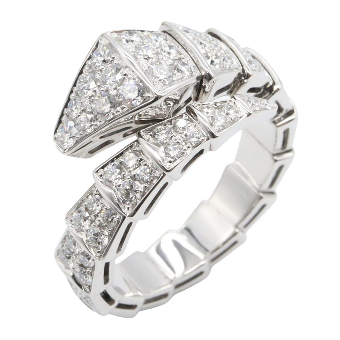 Bulgari BVLGARI Serpenti Viper Diamond Ring - Ring/Finger Jewelry 18KWG (White Gold) Women's Silver: --- Catalog ---Category: SizeJP Size: 16US Size: 8Category: DesignType: Band ringColor: Clear, SilverGender: WomenMaterial: White gold (18K)Category: GeneralBrand: Bvlgari--- Item List ---Section: Con