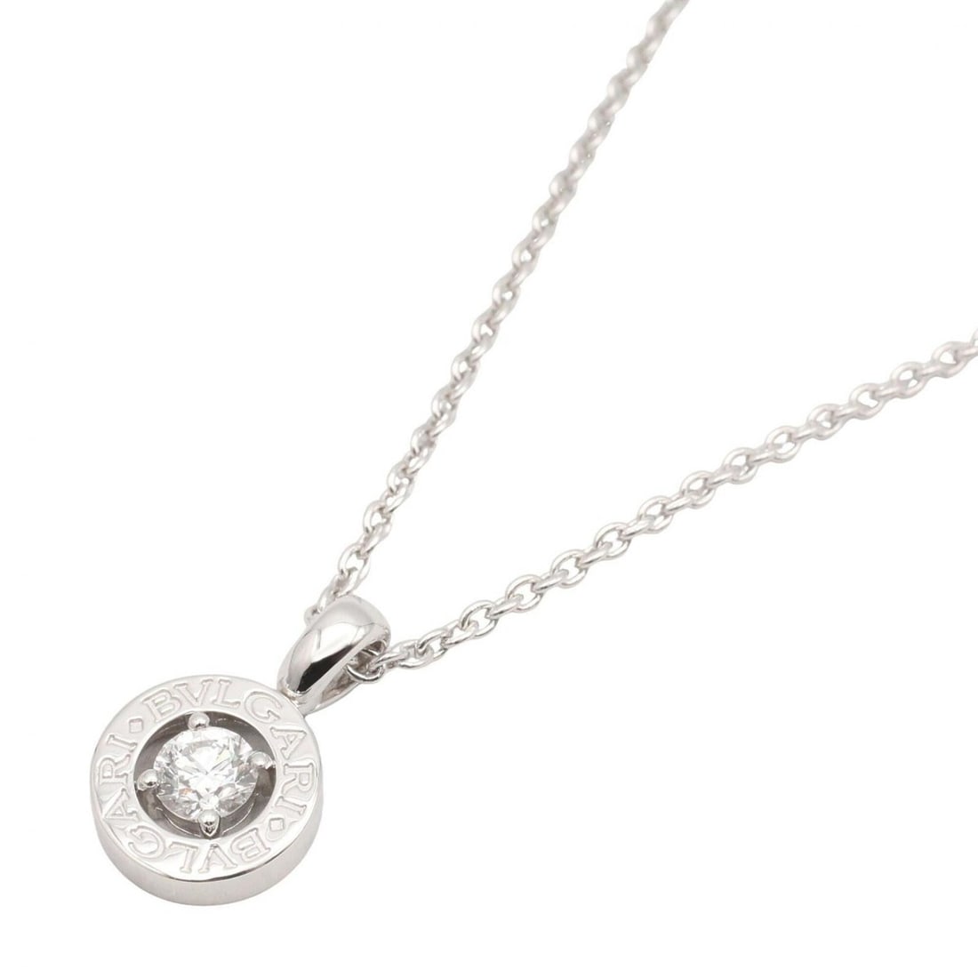 BVLGARI Necklace 1PD Jewelry 18KWG (White Gold) Diamond Women's Clear Silver: --- Catalog ---Category: SizePendant Size: 16.5mm x 15mm / 0.64'' x 0.59''Neck Circumference: 40 cm / 15.74''Category: DesignColor: Clear, SilverGender: WomenMaterial: White gold (18K)Necklace Type: N