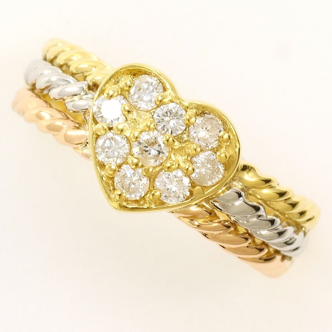PT900 Platinum 18K Yellow Gold Ring with 0.30ct Diamond, Total Weight 4.3g, Jewelry: --- Catalog ---Category: SizeWidth: 8mm / 0.31''Weight: 4.3g / 0.15oz.JP Size: 12US Size: 6.5Category: DesignType: Band ringColor: Pink gold, Platinum, Yellow goldMetal: GoldStone: DiamondGender: Wome