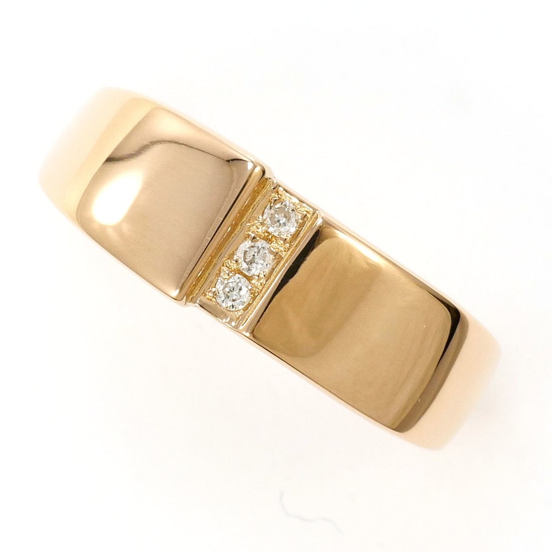 18K (18-karat) Pink Gold Ring with 0.03ct Diamond, Total Weight 2.3g, Jewelry (1 of 10)