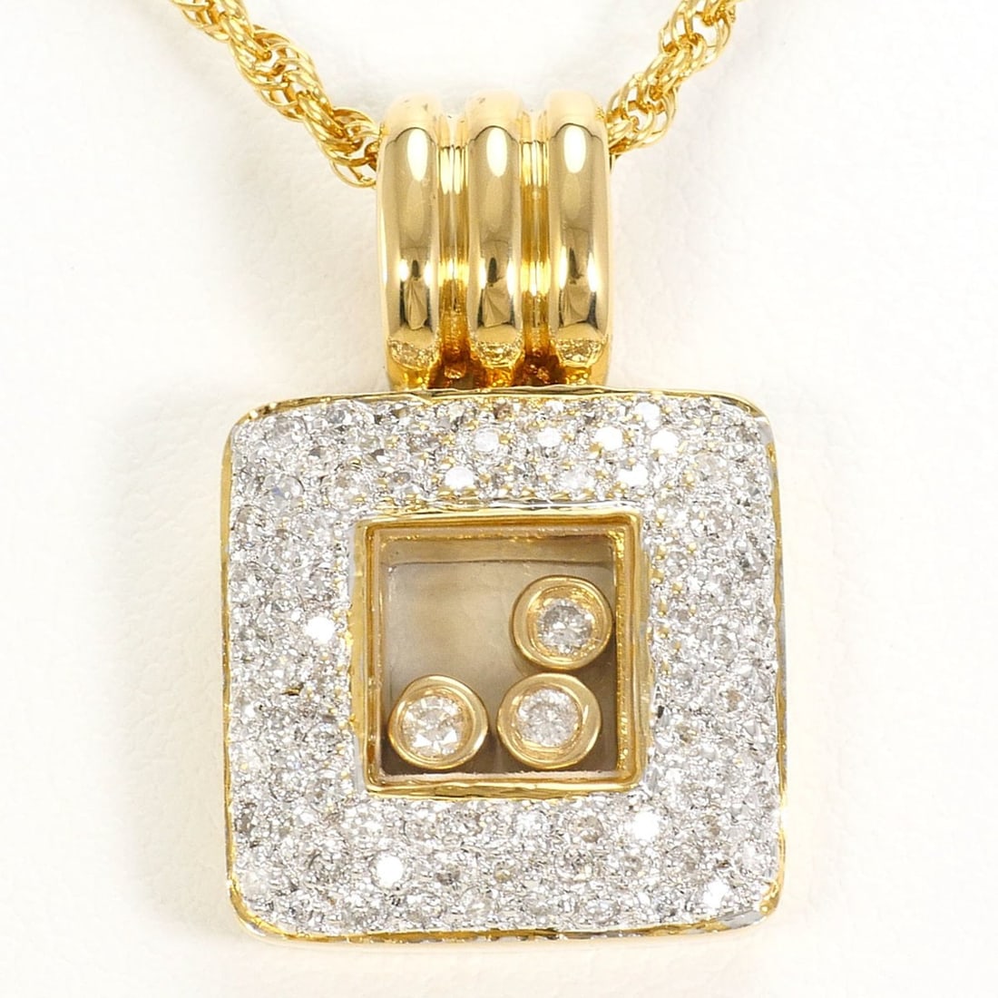 18K (18-karat) Yellow Gold Necklace with 0.50ct Diamond, Total Weight 10.8g, 52cm, Jewelry (1 of 10)