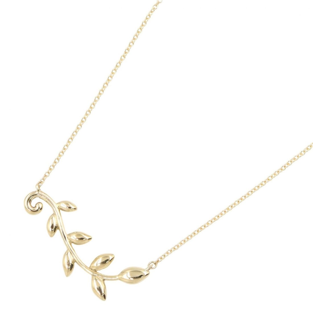 Tiffany & Co. Olive Leaf Vine Necklace, 18K (Yellow Gold), Women's Jewelry, Gold Tone (1 of 17)