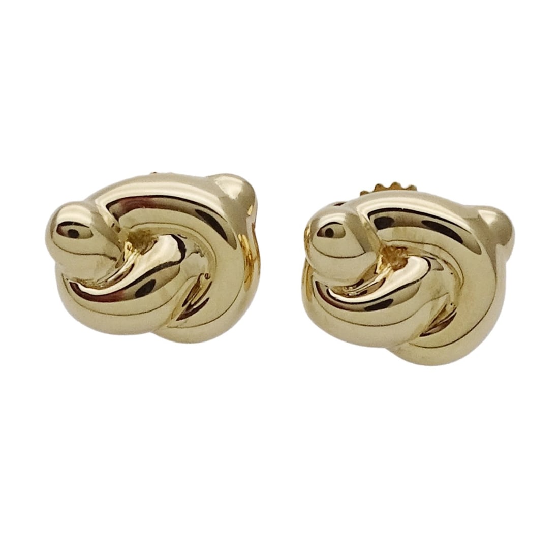Tiffany & Co. Women's Earrings, 750YG Knot Design, Yellow Gold, Pair, Jewelry: --- Catalog ---Category: SizeSize (HxWxD): 8.20mm x 10.00mm / 0.32'' x 0.39''Category: DesignType: Stud earringsColor: Yellow goldGender: WomenMaterial: Yellow gold (18K)Category: GeneralBrand: Tiffan