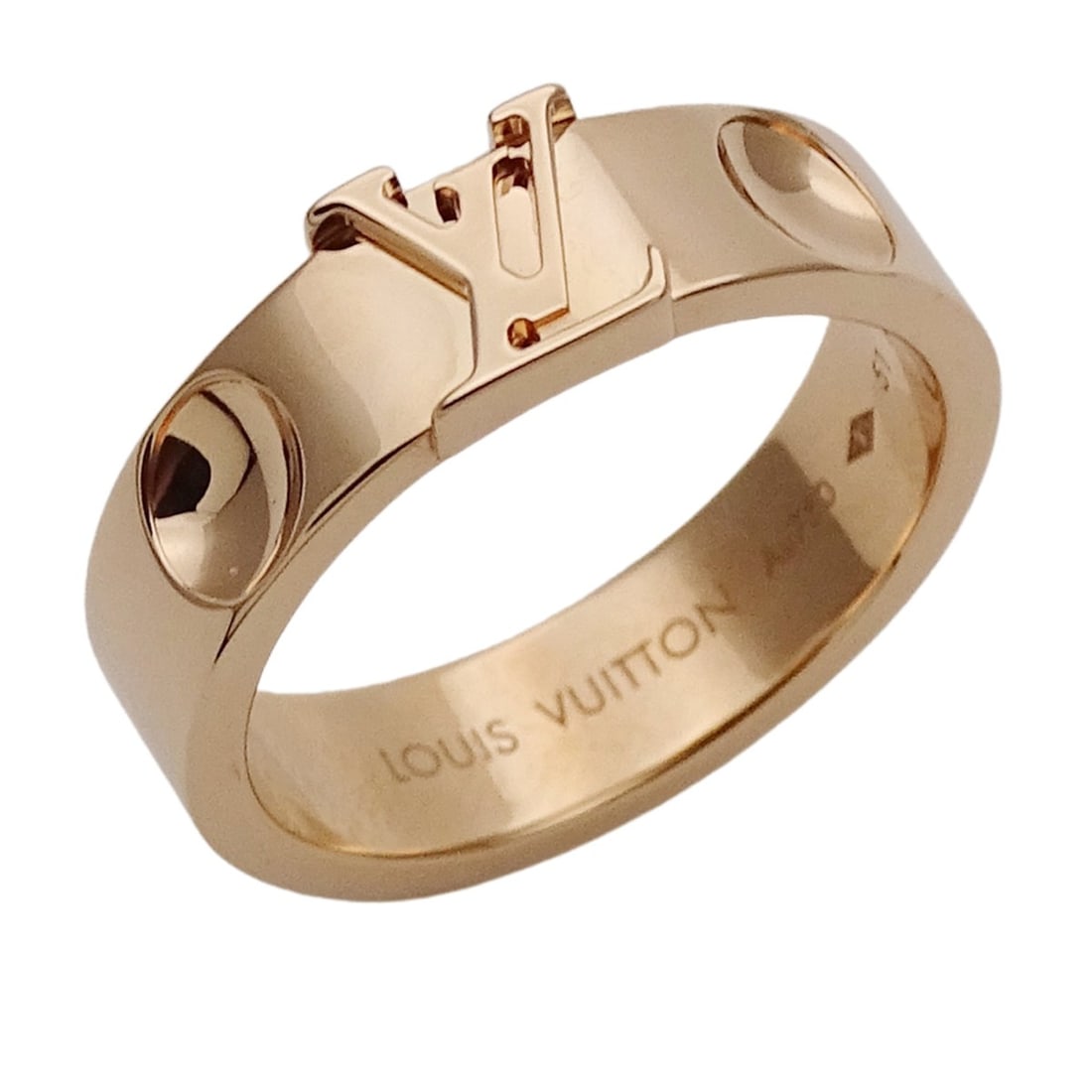 Louis Vuitton LOUIS VUITTON Ring for Women, Brand Ring, 750PG Empreinte LV Pink Gold Q9K98A #51: --- Catalog ---Category: SizeUS Size: 6Brand Size: 51Category: DesignType: Band ringColor: Pink goldGender: WomenMaterial: Pink gold (18K)Category: GeneralMPN: Q9K98ABrand: Louis VuittonCountry of Ori