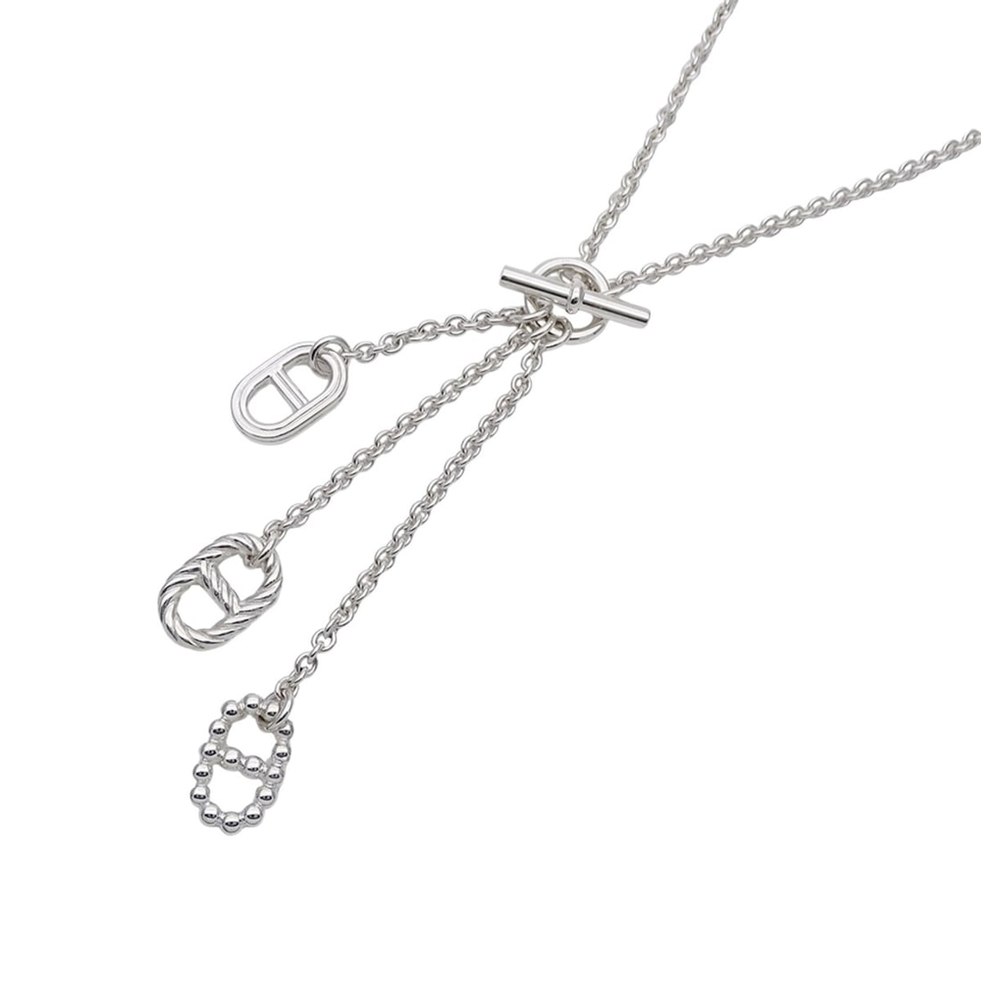 Hermes Chaine d'Ancre Parade PM Necklace for Women, Brand Silver 925 Jewelry: --- Catalog ---Category: SizePendant Size: 16.8mm x 11mm / 0.66'' x 0.43''Neck Circumference: 41 cm / 16.14''Category: DesignColor: SilverGender: WomenMaterial: Silver 925Necklace Type: NecklaceCatego