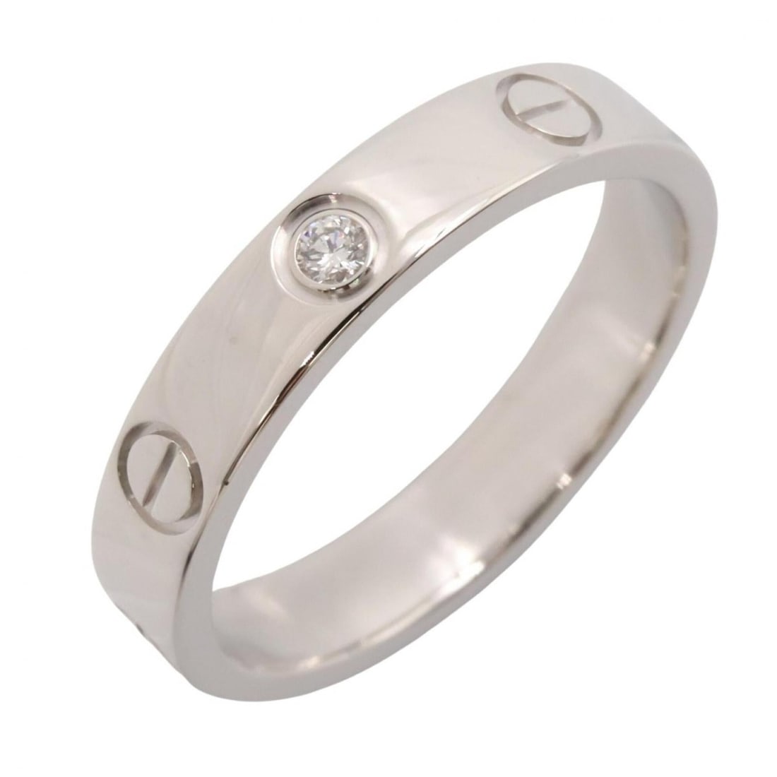 Cartier Mini Love Ring 1PD Ring, Jewelry, 18KWG (White Gold), Diamond, Women's, Silver/Clear Tone,: --- Catalog ---Category: SizeJP Size: 11.5US Size: 6Category: DesignType: Band ringColor: Clear, SilverStone: DiamondGender: WomenMaterial: White gold (18K)Category: GeneralMPN: B4050500Brand: Cartier