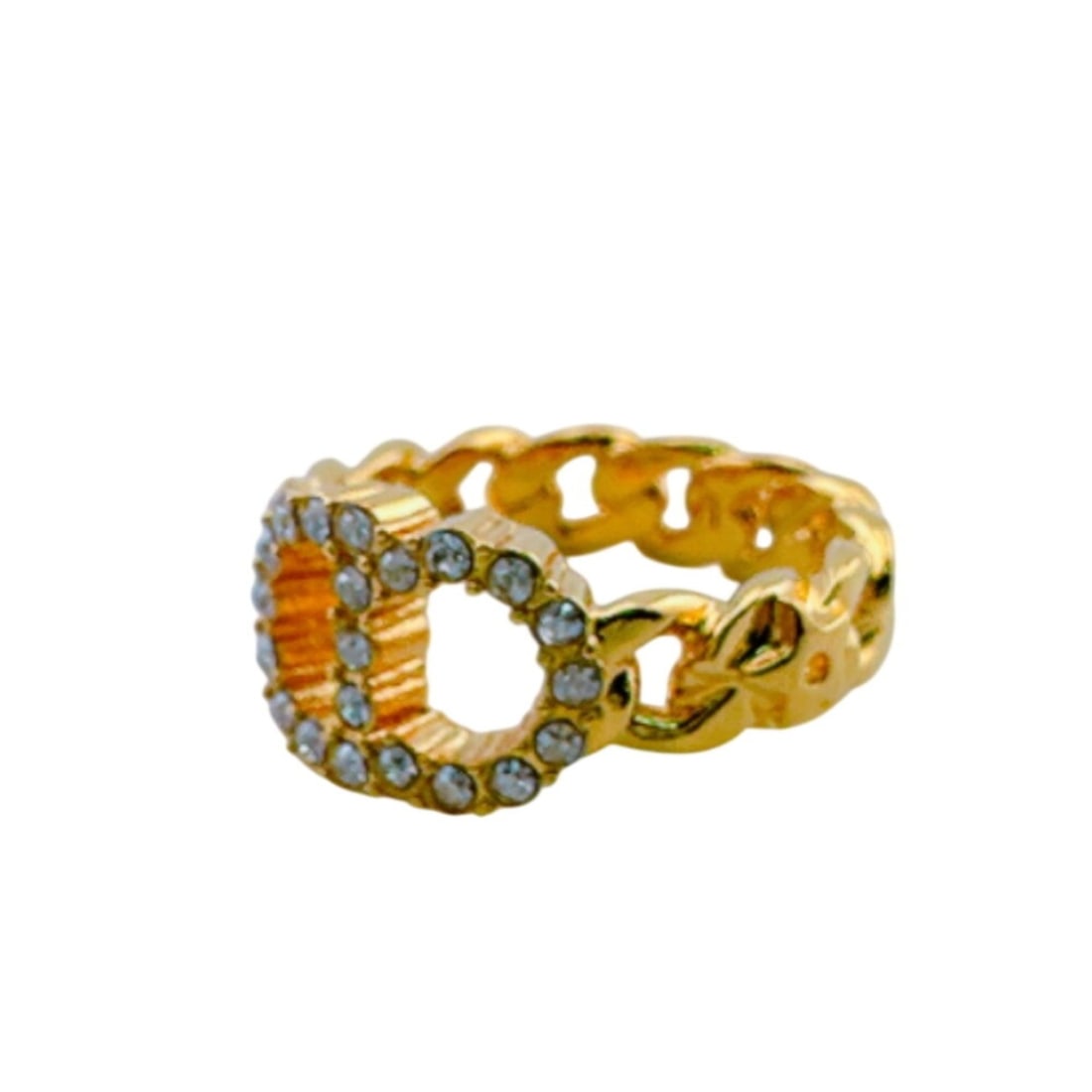 Christian Dior Dior Clair D Lune ring, jewelry, fashion, gold.: --- Catalog ---Category: SizeJP Size: 13US Size: 6.5Category: DesignColor: GoldStyle: FashionGender: WomenMaterial: RhinestoneCategory: GeneralBrand: Christian Dior--- Item List ---Section: ConditionR