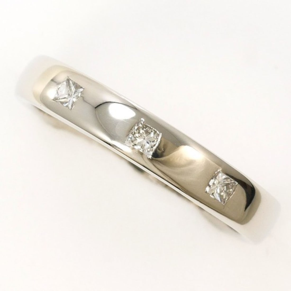 PT900 Platinum Ring with 0.15 Carat Diamond, Total Weight Approx. 3.1g, Used Jewelry, Like New (1 of 14)
