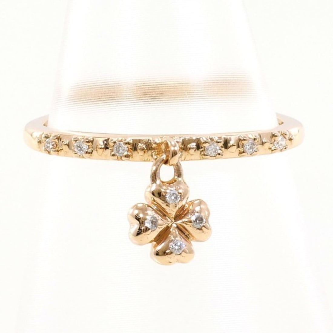 Folli Follie K10PG Ring with 0.04 carat Diamond, Total Weight Approx. 1.1g, Used Jewelry, Like New: --- Catalog ---Category: SizeWidth: 8mm / 0.31''Weight: 1.1g / 0.03oz.JP Size: 7.5US Size: 4Category: DesignType: Band ringColor: Pink goldMetal: GoldStone: DiamondGender: WomenMaterial: Pink gold (10