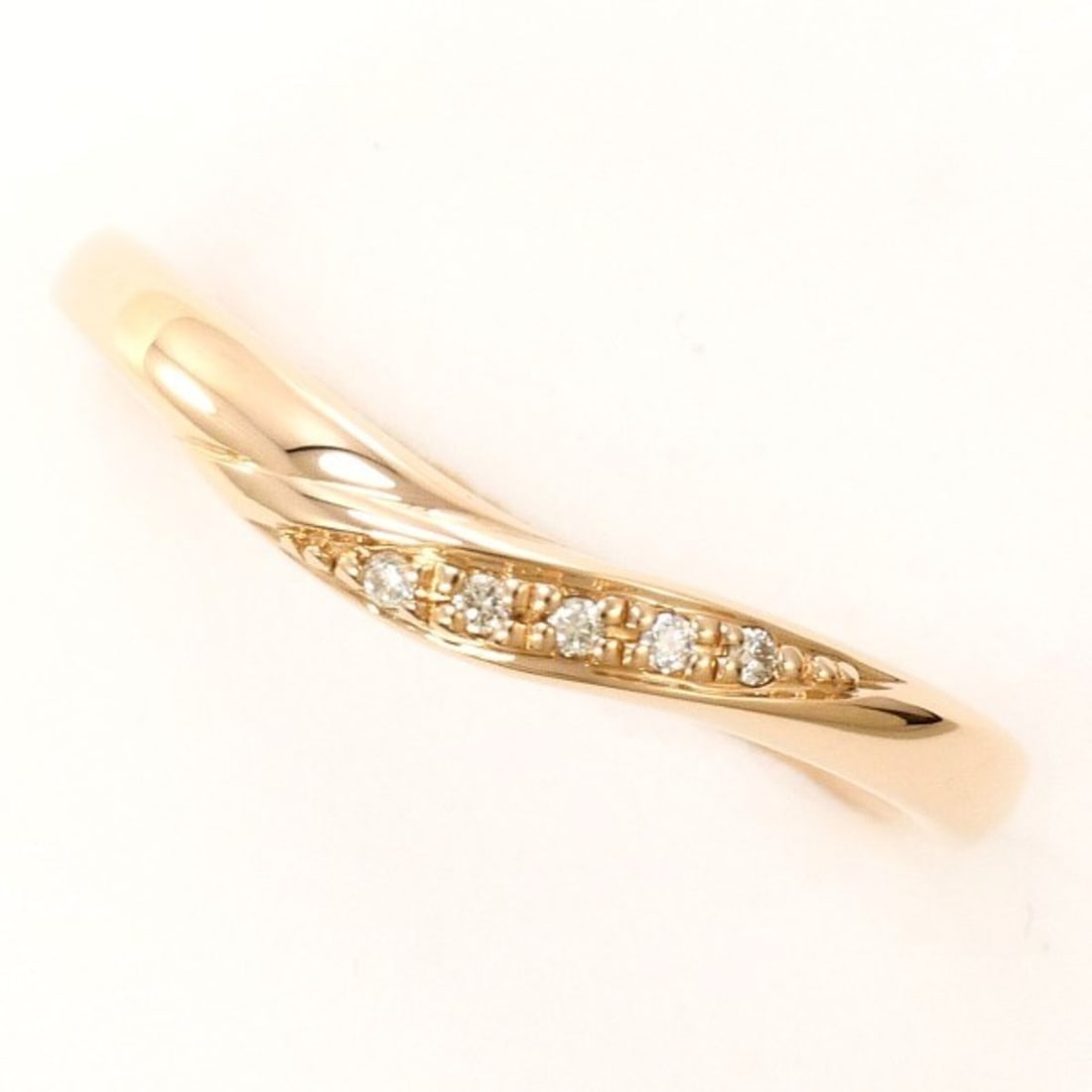 4°C 4? K10PG Ring with Diamond, Total Weight Approx. 1.7g, Jewelry, Used, Like New: --- Catalog ---Category: SizeWidth: 3mm / 0.12''Weight: 1.7g / 0.05oz.JP Size: 8US Size: 4.5Category: DesignType: Band ringColor: Pink goldMetal: GoldStone: DiamondGender: WomenMaterial: Pink gold (10