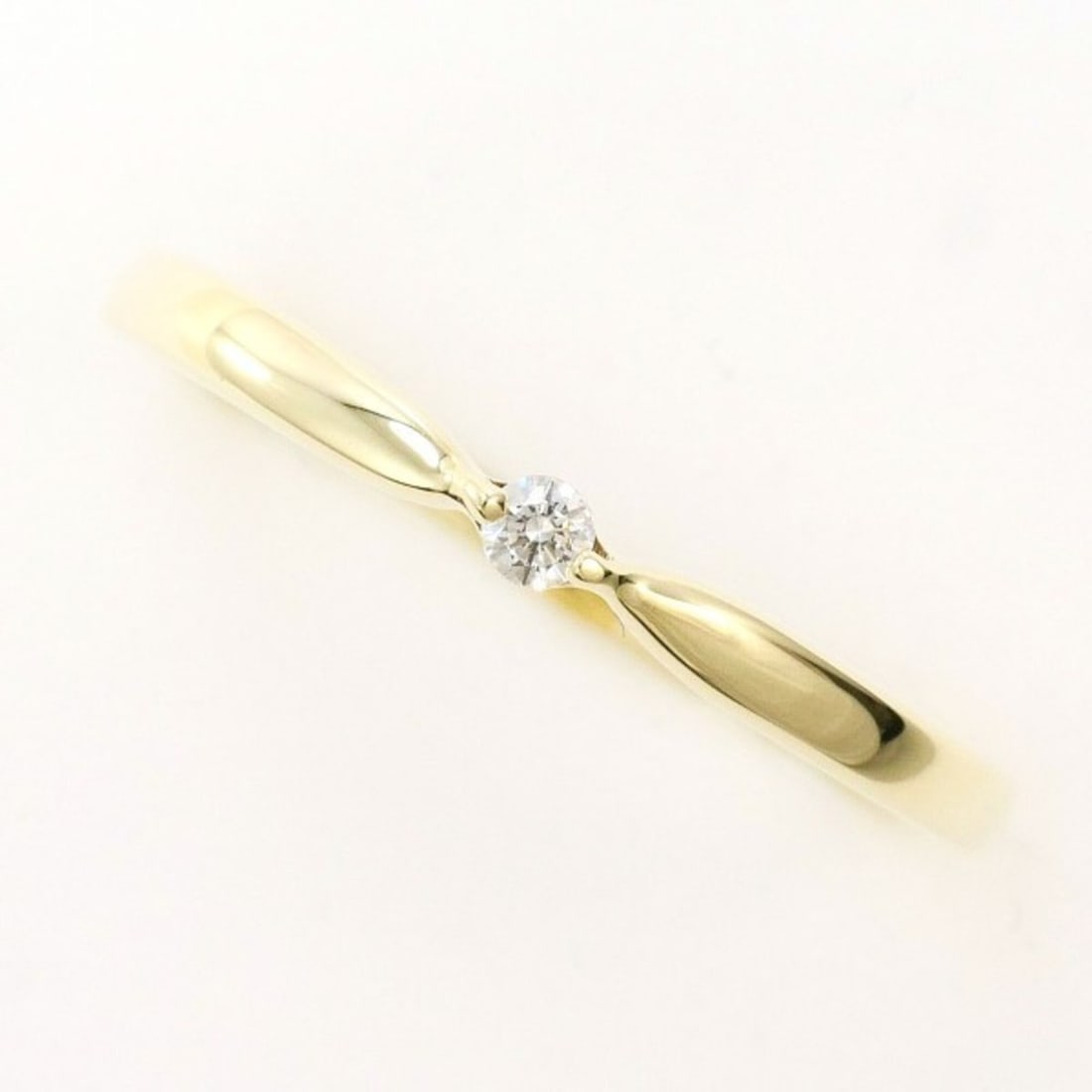 Kumikyoku K10YG Ring, 1 zirconia, total weight approx. 1.3g, jewelry, pre-owned, like new.: --- Catalog ---Category: SizeWidth: 2mm / 0.08''Weight: 1.3g / 0.04oz.JP Size: 11US Size: 6Category: DesignType: Band ringColor: Yellow goldMetal: GoldStone: Cubic zirconiaGender: WomenMaterial: Yello