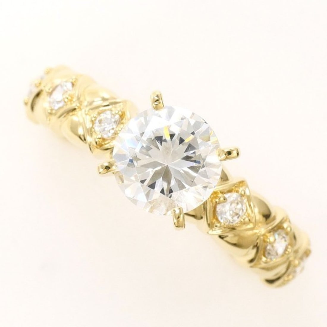 10K Yellow Gold Ring, 1 Zirconia Stone, Total Weight Approx. 2.8g, Jewelry, Used, Like New Condition (1 of 10)