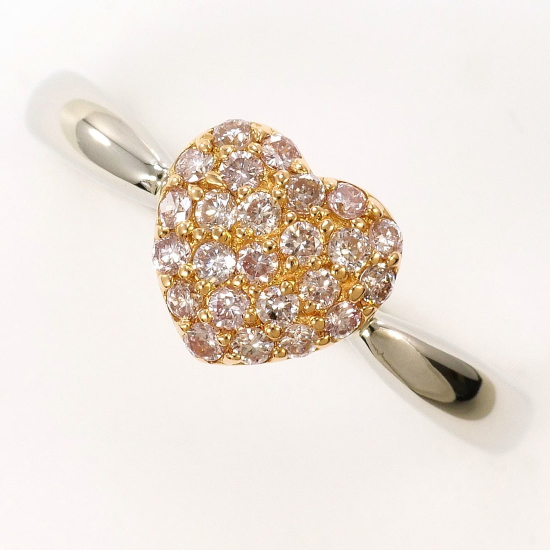 PT900 Platinum 18K Pink Gold Ring with Diamond 0.30ct, Total Weight 3.5g, Jewelry: --- Catalog ---Category: SizeWidth: 8mm / 0.31''Weight: 3.5g / 0.12oz.JP Size: 13US Size: 6.5Category: DesignType: Band ringColor: Pink, Pink gold, PlatinumMetal: Gold, PlatinumStone: DiamondGender: W