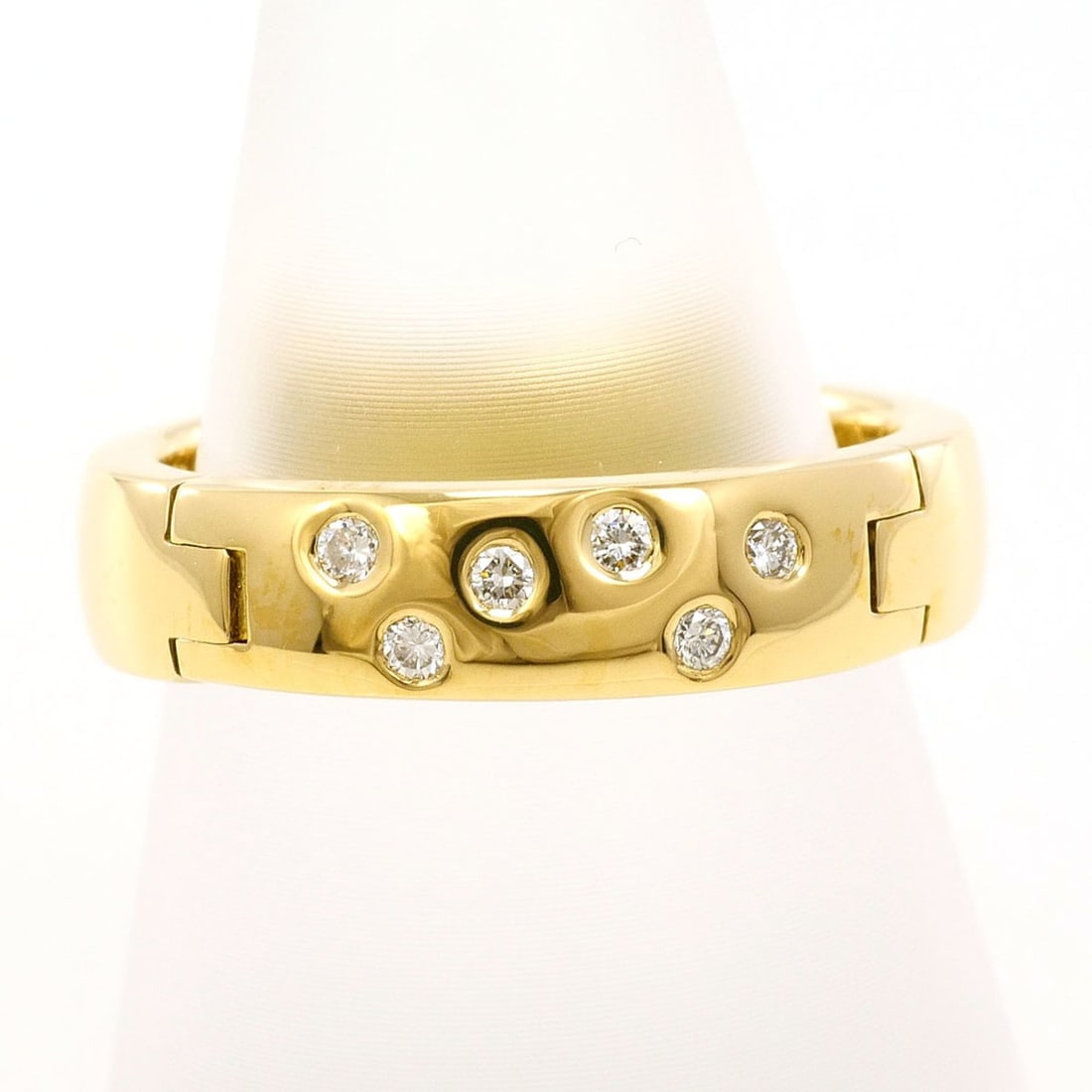 18K (18-karat) Yellow Gold Ring with 0.10 ct Diamond, Total Weight 7.3g, Jewelry (1 of 10)