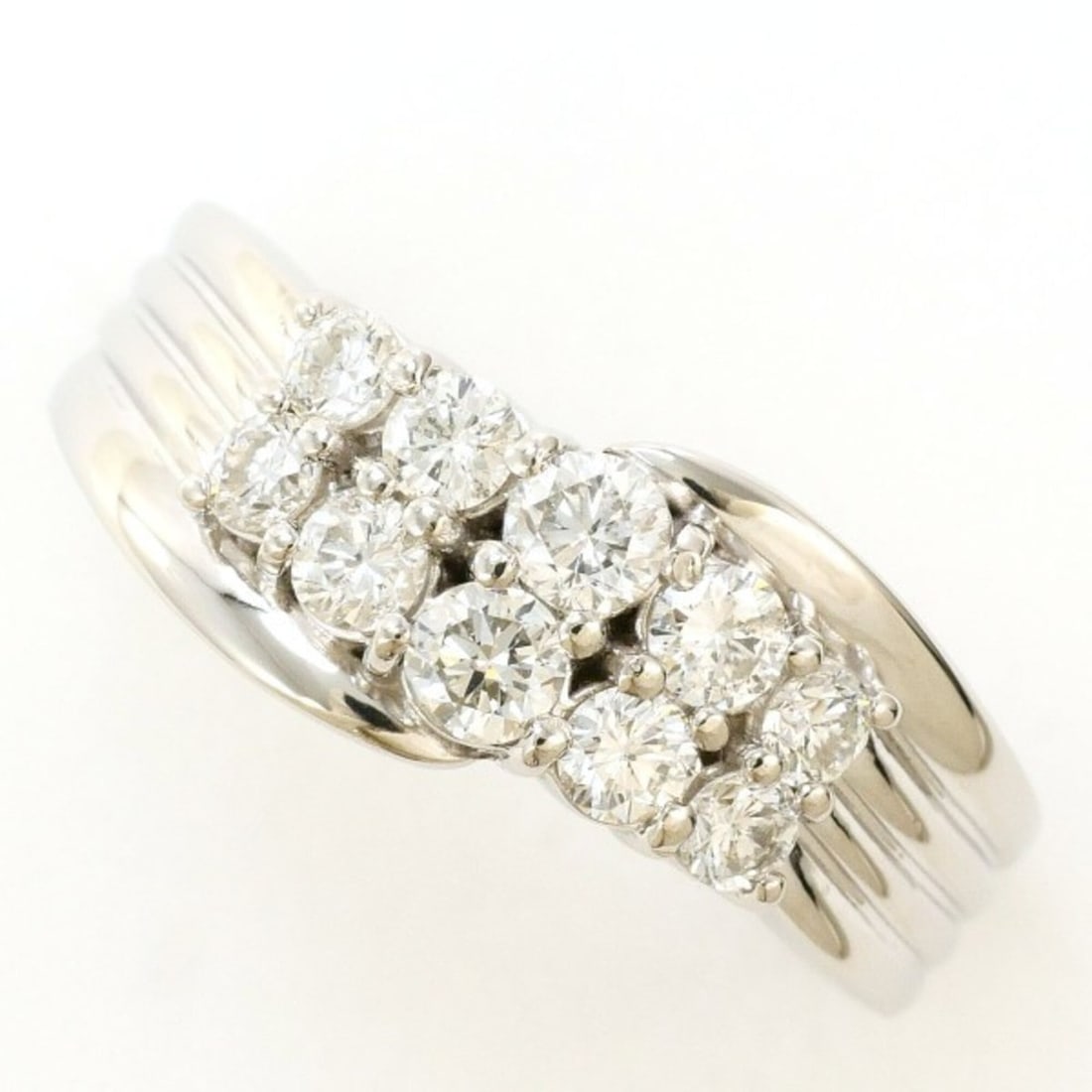 PT900 Platinum Ring with 0.53 Carat Diamond, Certificate of Authenticity Included, Total Weight (1 of 10)