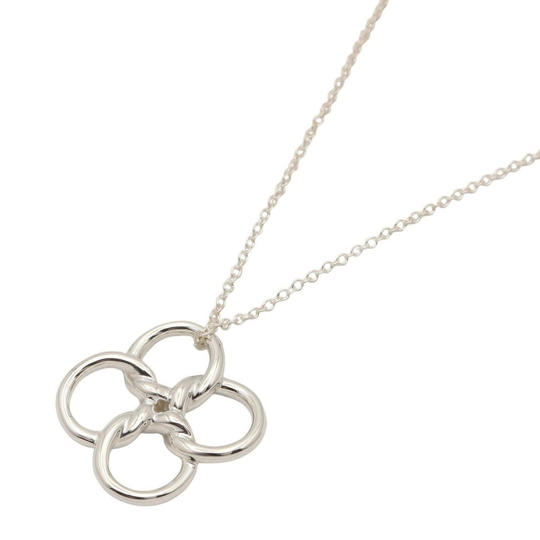 Tiffany & Co. Quadrofolio Necklace, Sterling Silver 925, Tone, Jewelry. Suitable for Men and Women.: --- Catalog ---Category: SizePendant Size: 19.4mm x 19.4mm / 0.76'' x 0.76''Neck Circumference: 45 cm / 17.71''Category: DesignColor: SilverGender: Men,WomenMaterial: Silver 925Necklace Type: Necklace