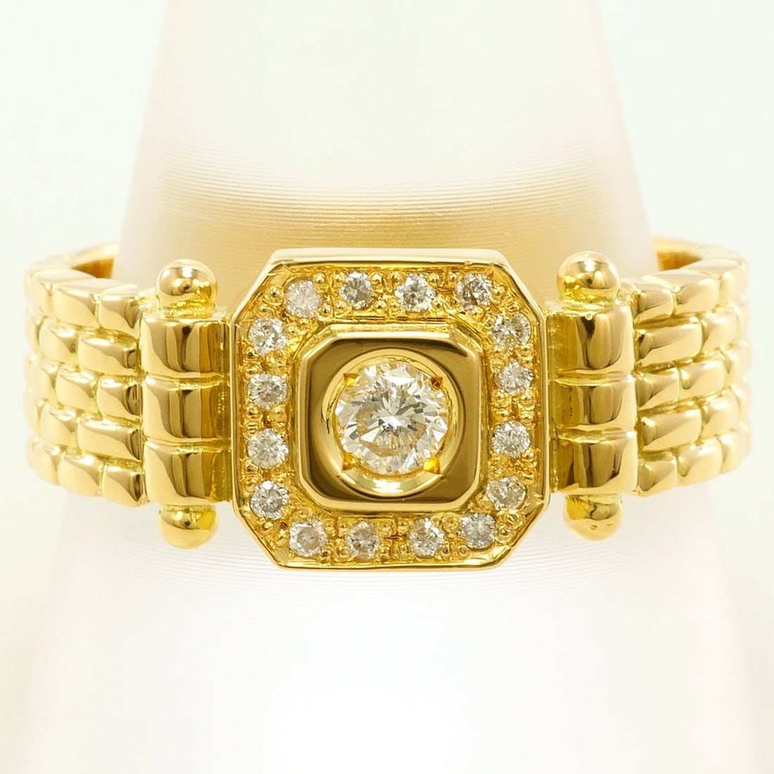 18K (18-karat) Yellow Gold Ring with 0.36ct Diamond, Certificate of Authenticity, Total Weight (1 of 11)
