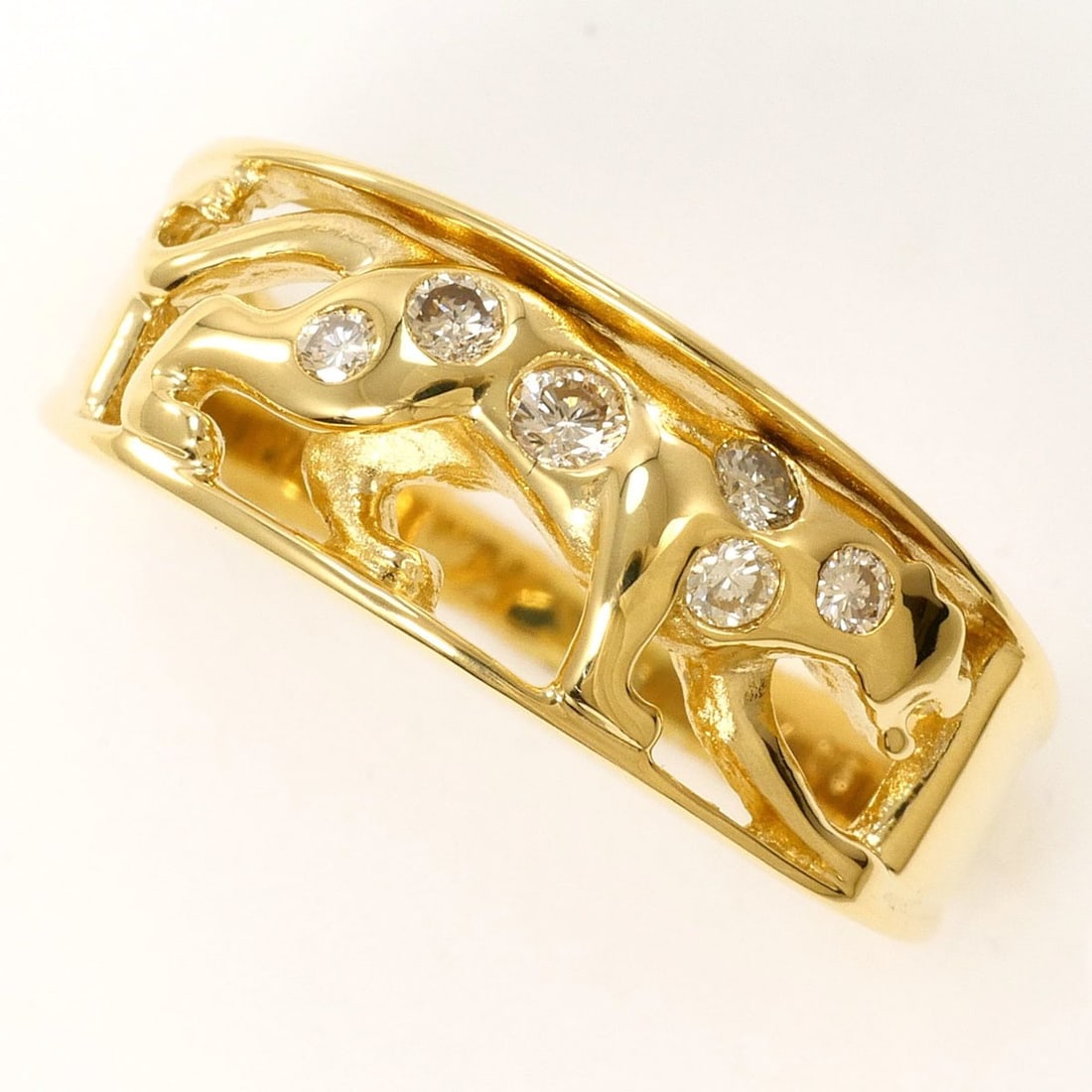 18K (18-karat) Yellow Gold Ring with 0.15ct Diamond, Certificate of Authenticity, Total Weight 4.6g, (1 of 17)