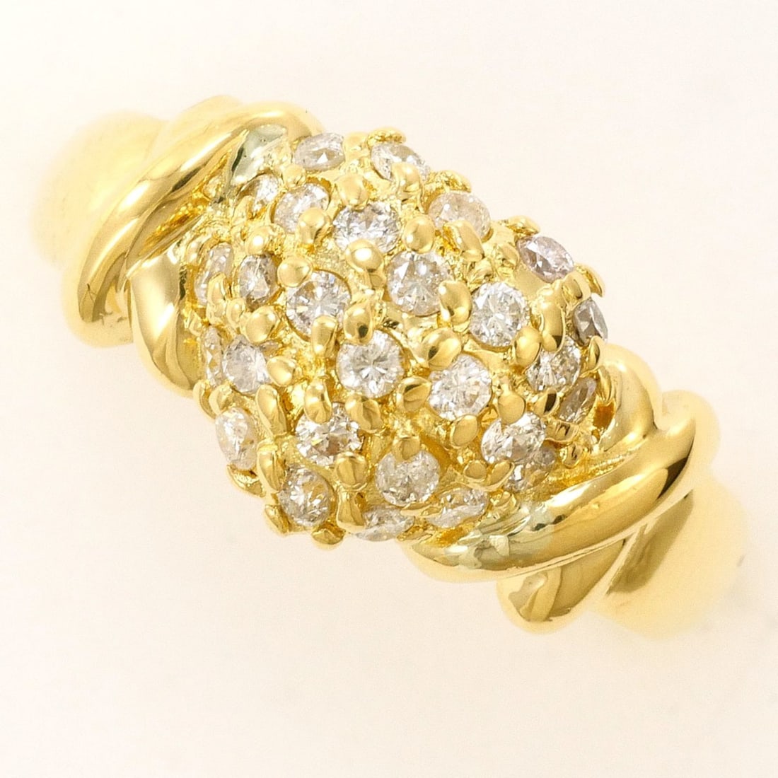 18K (18-karat) Yellow Gold Ring with 0.30ct Diamond, Certificate of Authenticity, Total Weight 3.4g, (1 of 9)