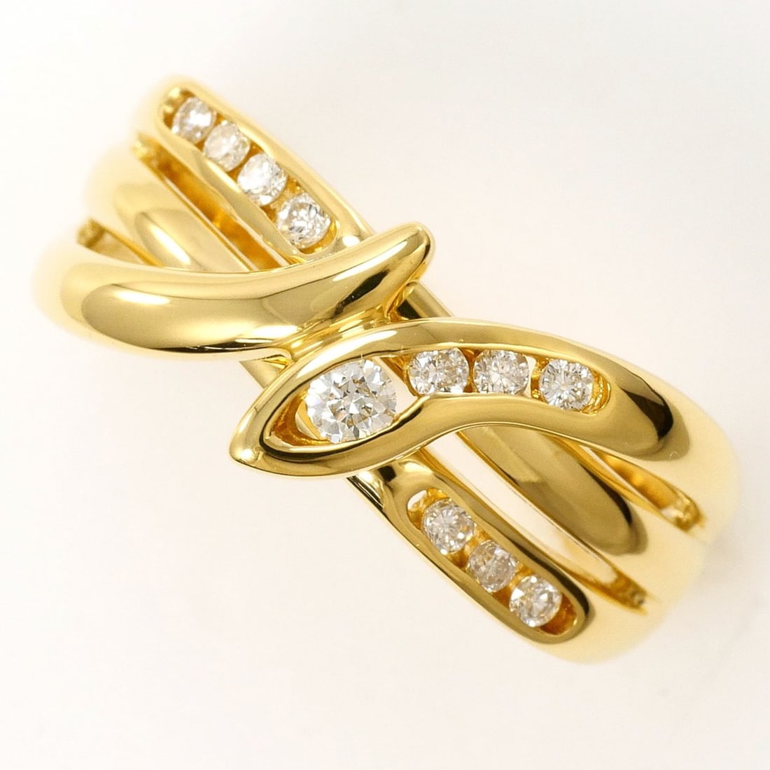 18K (18-karat) Yellow Gold Ring with 0.20 ct Diamond, Certificate of Authenticity, Total Weight (1 of 9)