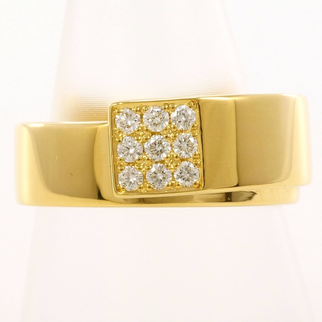 18K (18-karat) Yellow Gold Ring with 0.18 ct Diamond, Certificate of Authenticity, Total Weight (1 of 17)