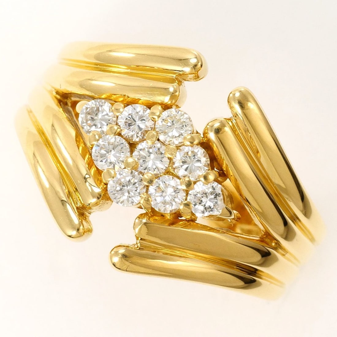 18K (18-karat) Yellow Gold Ring with 0.36 ct Diamond, Certificate of Authenticity, Total Weight (1 of 13)