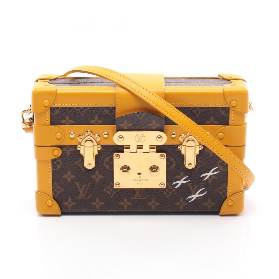 Louis Vuitton Petite Malle Shoulder Bag/Handbag, Coated Canvas and Leather, Monogram Pattern,: --- Catalog ---Category: SizeSize (HxWxD): 12cm x 20cm x 5cm / 4.72'' x 7.87'' x 1.96''Category: DesignType: Handbag, Shoulder bagColor: Black, BrownGender: WomenMaterial: Coated canvas , Leather Cate