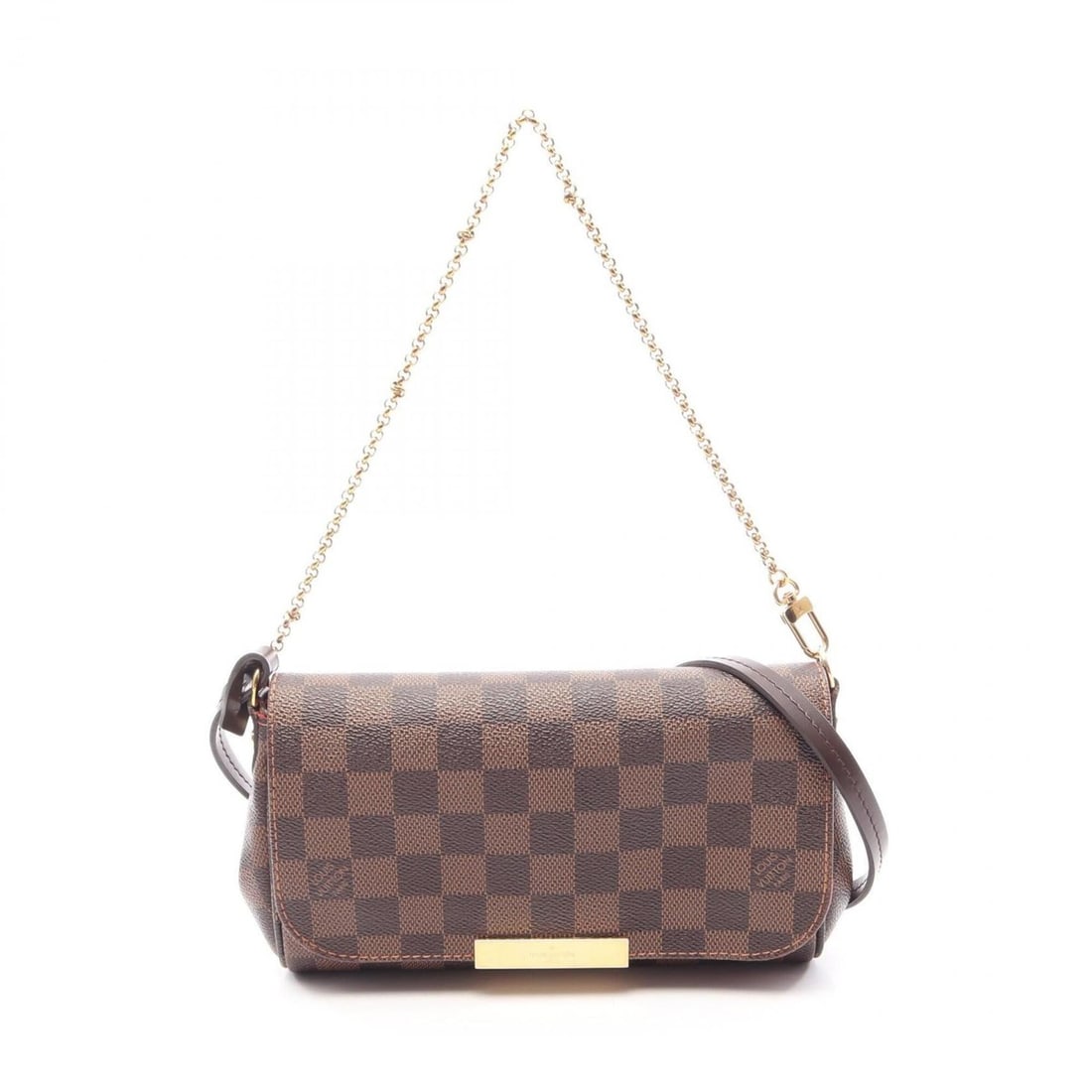 Louis Vuitton Favorite PM 2-Way Handbag, Coated Canvas and Leather, Damier Pattern, Women's, Brown, (1 of 11)