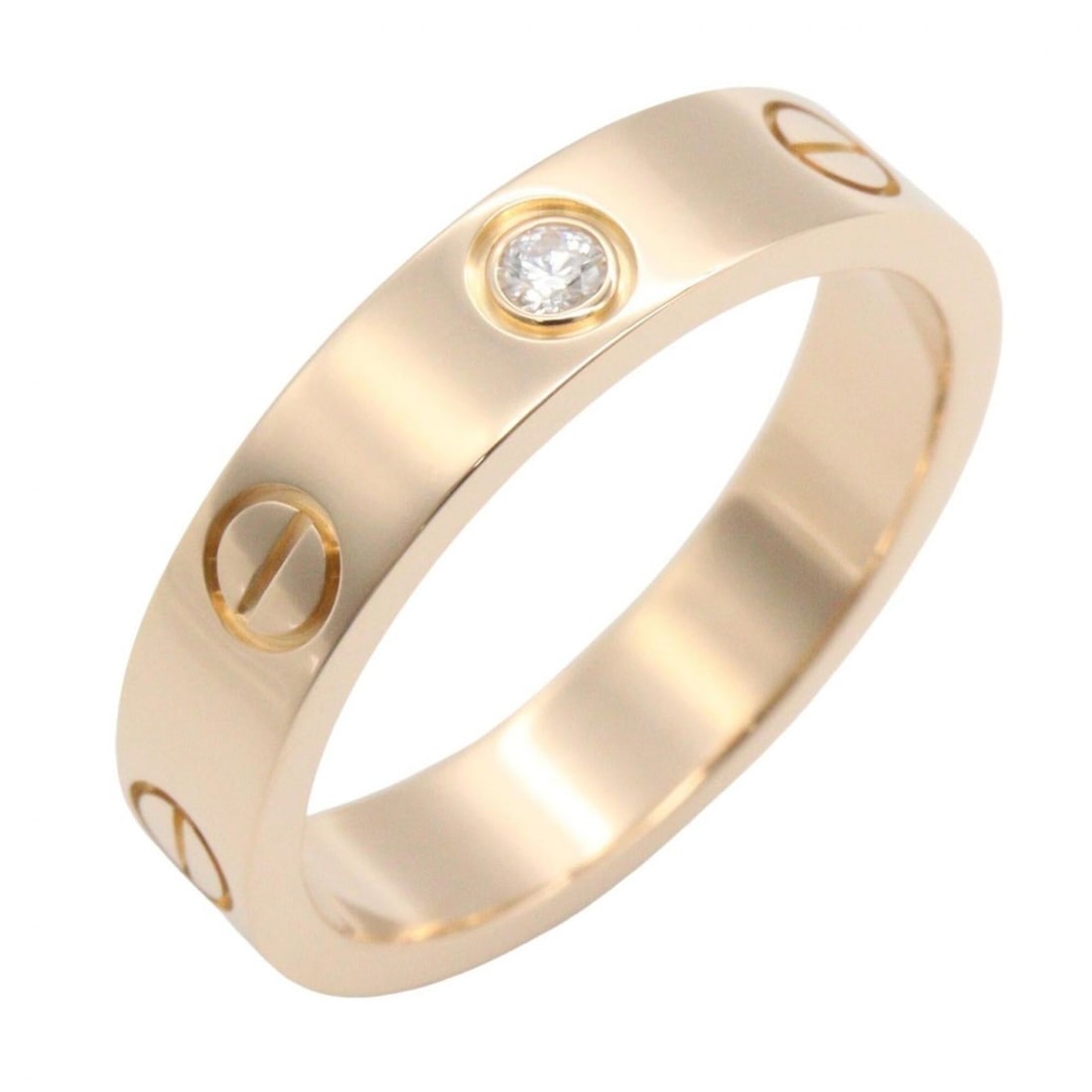 Cartier Mini Love Ring 1PD Ring, Jewelry, 18KPG (Pink Gold), Diamond, Women's, Gold Tone, Clear: --- Catalog ---Category: SizeJP Size: 8US Size: 4.5Category: DesignType: Band ringColor: Clear, GoldStone: DiamondGender: WomenMaterial: Pink gold (18K)Category: GeneralMPN: B4050700Brand: Cartier--- 
