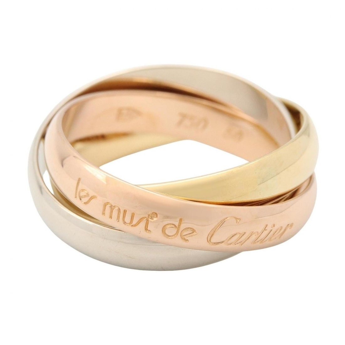 Cartier Trinity Ring - Ring/Finger Jewelry 18K (Yellow Gold), 18KWG (White 18KPG (Pink Gold): --- Catalog ---Category: SizeJP Size: 9.5US Size: 5Category: DesignType: Band ringColor: Gold, SilverGender: Men,WomenMaterial: Pink gold (18K), White gold (18K), Yellow gold (18K)Category: GeneralBra