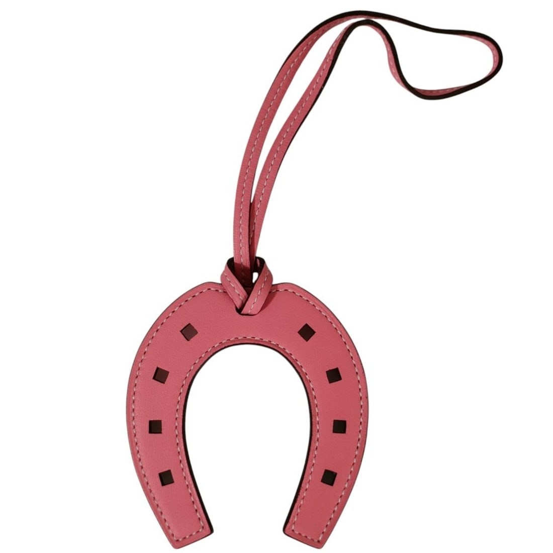 HERMES Paddock Faire à Cheval Accessory Bag Charm, Veau Swift Leather, Rose Azalee, Women's: --- Catalog ---Category: DesignType: Handbag charmGender: WomenMaterial: Swift leatherCategory: GeneralBrand: Hermes--- Item List ---Section: ConditionRanking: Rank S Used - Mint condition, like new i