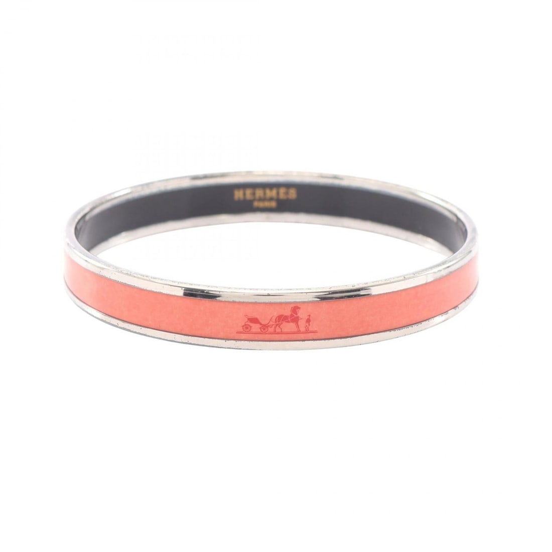 Hermes HERMES Email PM Bangle Accessory Metal Cloisonné Women's Silver/Pink Tone 200001FP: --- Catalog ---Category: DesignType: BangleColor: Pink, SilverGender: WomenMaterial: Cloisonné/enamel, MetalCategory: GeneralMPN: 200001FPBrand: Hermes--- Item List ---Section: ConditionRanking: Rank
