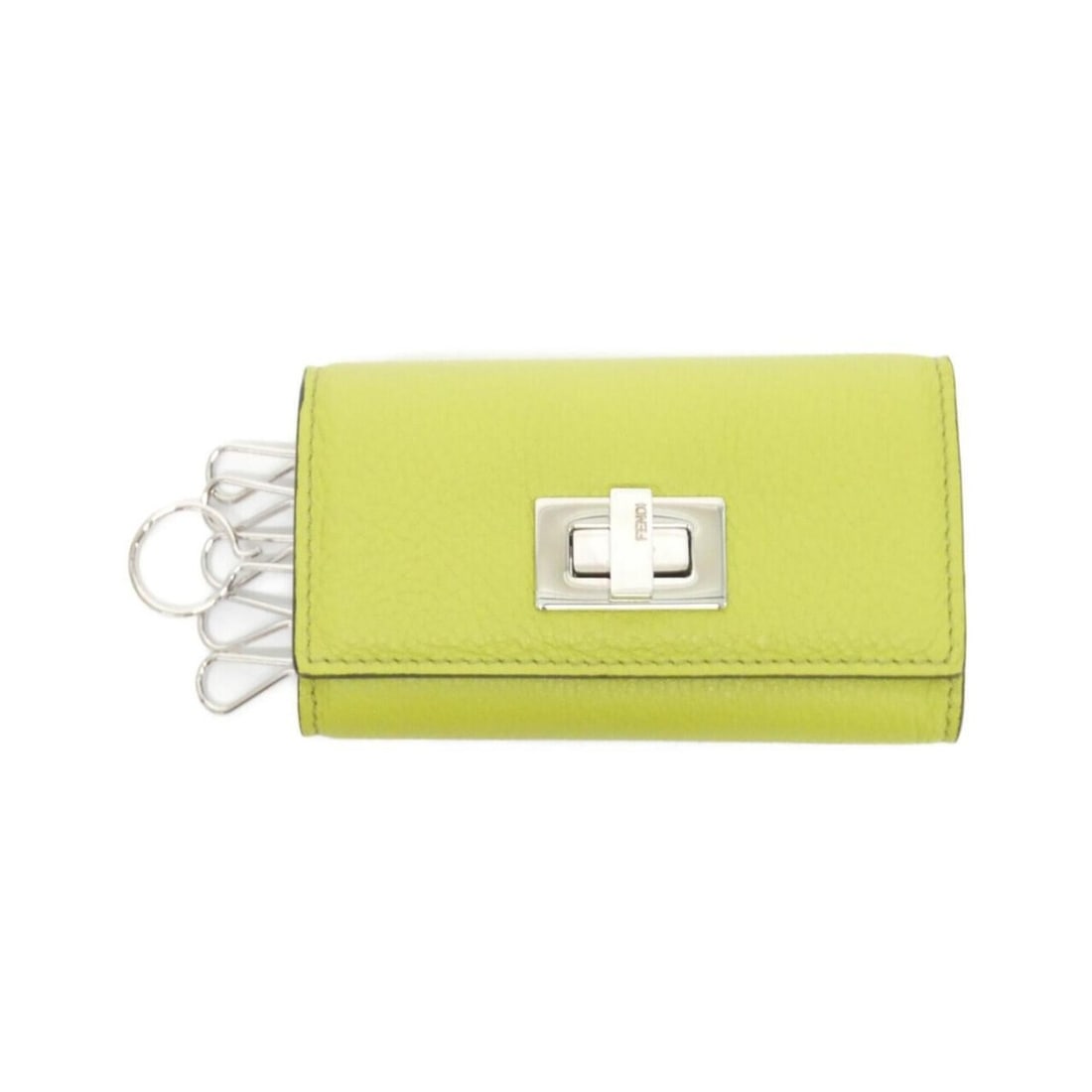 Fendi SELLERIA Peekaboo 8AP159 A91B Key Case: --- Catalog ---Category: DesignType: KeycaseColor: Green, YellowGender: Women,MenMaterial: Leather Leather/Fur Type: CalfskinCategory: GeneralMPN: 8AP159 A91BBrand: FendiCategory: Physical PropertiesS