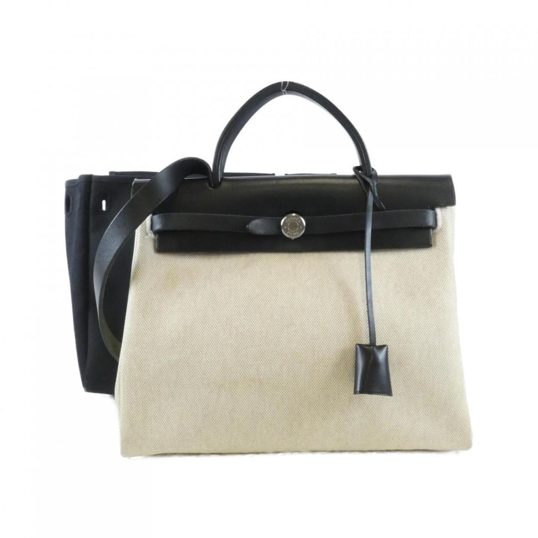 Hermes Herbag PM 034409CB Handbag: --- Catalog ---Category: SizeSize (HxWxD): 26cm x 30cm x 10cm / 10.23'' x 11.81'' x 3.93''Category: DesignType: HandbagColor: BlackGender: WomenMaterial: Toile H Hardware Color: Matte silverCategory: 