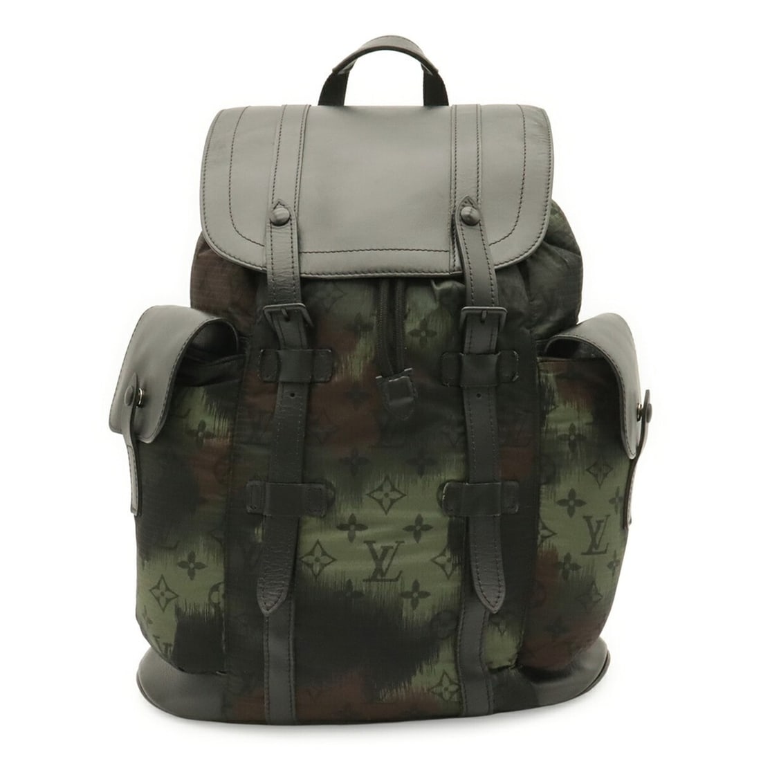 LOUIS VUITTON Louis Vuitton Monogram Camouflage Christopher PM Backpack Rucksack Nylon Men's M56411: --- Catalog ---Category: SizeSize (HxWxD): 43cm x 33cm x 12cm / 16.92'' x 12.99'' x 4.72''Category: DesignType: BackpackColor: Black, Green, Multi-colorGender: MenMaterial: Nylon , Leather Category: G