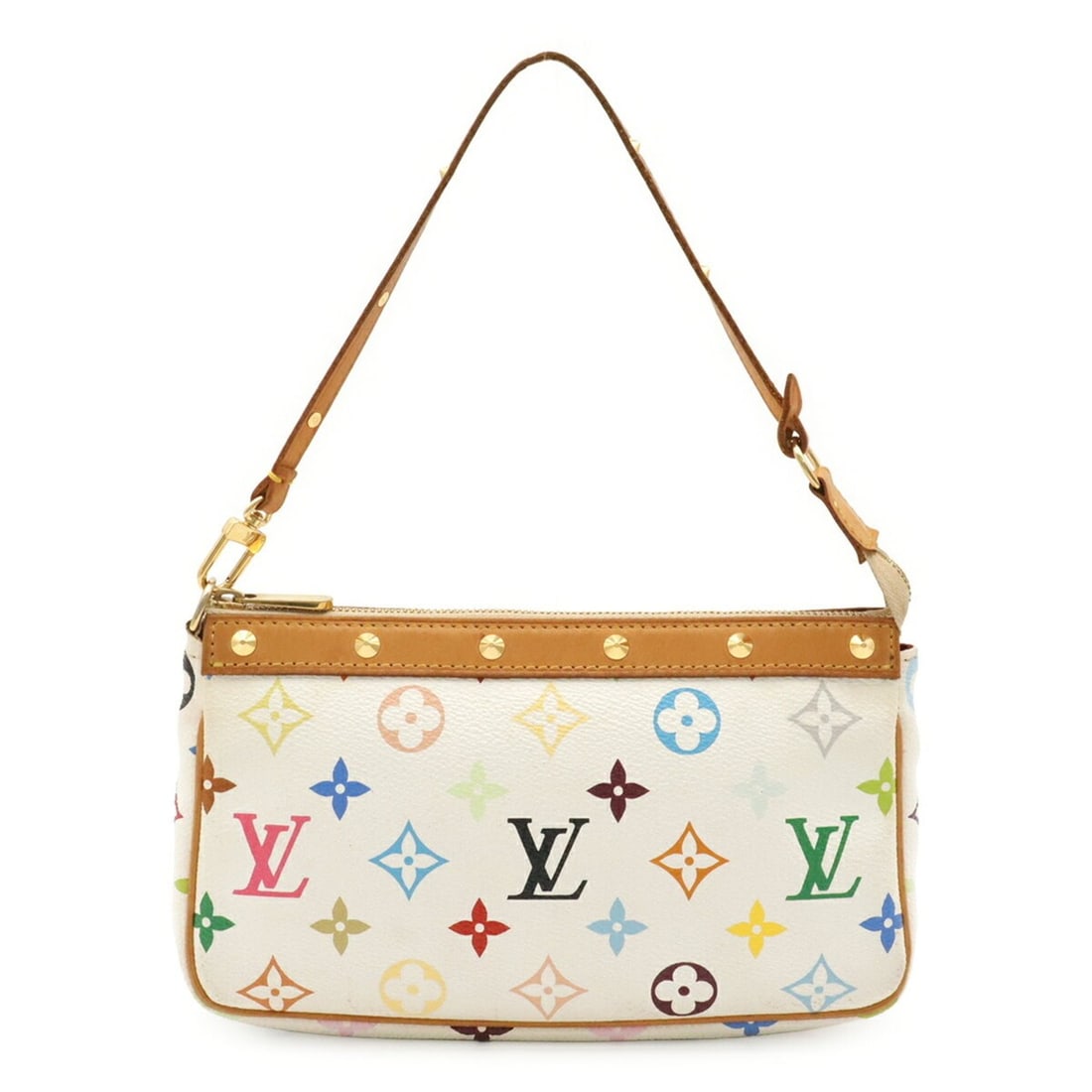 LOUIS VUITTON Louis Vuitton Monogram Multicolor Pochette Accessoires Handbag Pouch - Bag Blanc White: --- Catalog ---Category: SizeSize (HxWxD): 12.5cm x 21cm x 4cm / 4.92'' x 8.26'' x 1.57''Category: DesignType: Pochette, PouchColor: BlancGender: WomenMaterial: Monogram , Canvas Category: GeneralBran