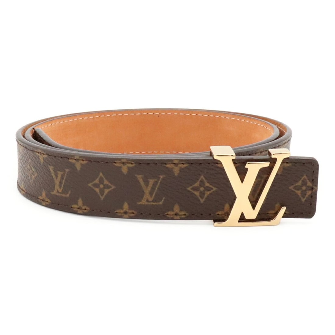 LOUIS VUITTON Louis Vuitton Monogram Ceinture Initials LV Belt #80 M9781W: --- Catalog ---Category: SizeLength: 77.5cm - 82.5cm / 30.51'' - 32.48''Category: DesignType: Standard beltColor: BrownGender: Women,MenMaterial (Strap): Monogram , Canvas Category: GeneralBrand: Loui