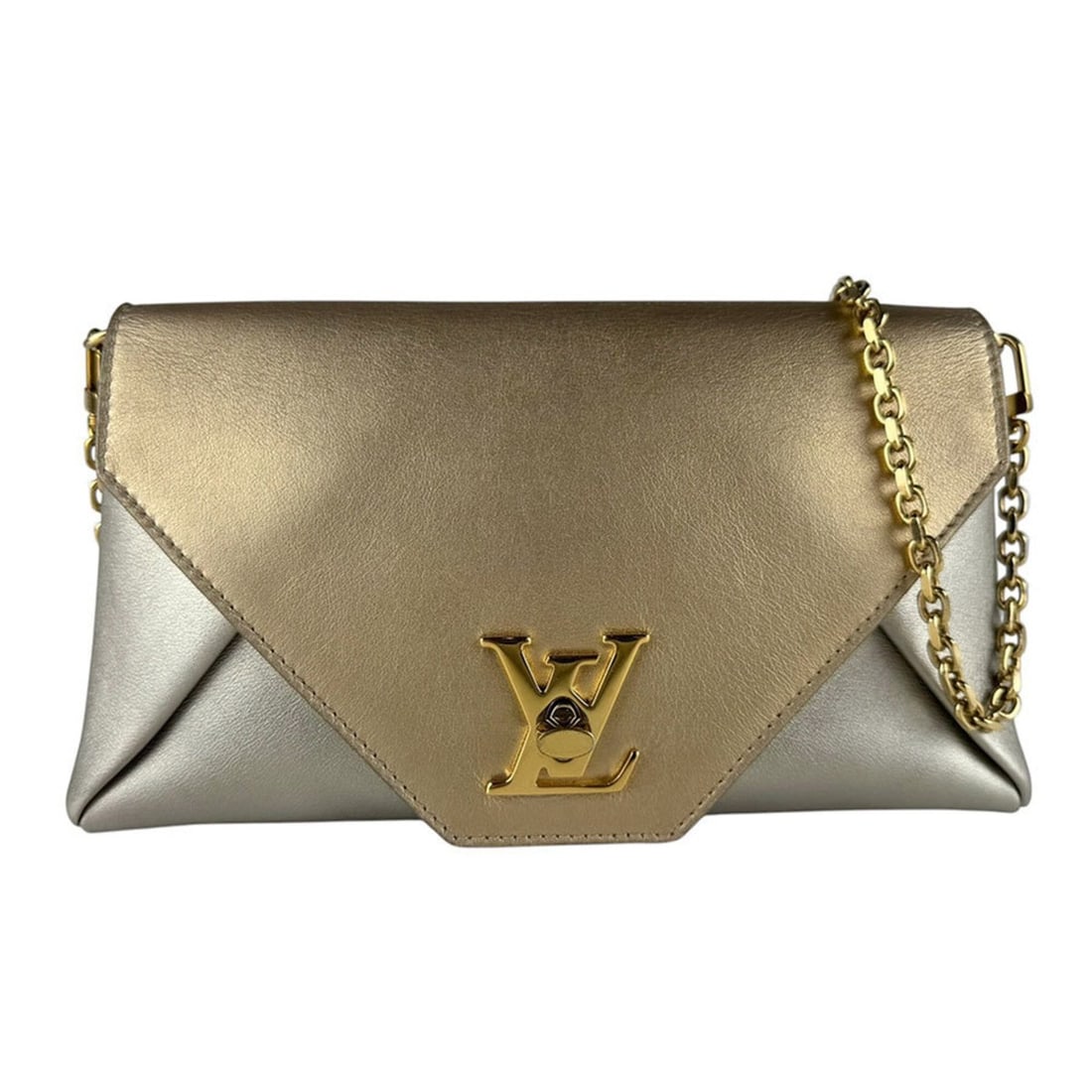 Louis Vuitton LOUIS VUITTON Shoulder Bag Love Note Leather Metal Metallic Gold Women's z10686: --- Catalog ---Category: SizeSize (HxWxD): 15cm x 26cm x 6cm / 5.9'' x 10.23'' x 2.36''Category: DesignType: Shoulder bagColor: Metallic goldGender: WomenMaterial: Leather Category: GeneralBrand: Loui