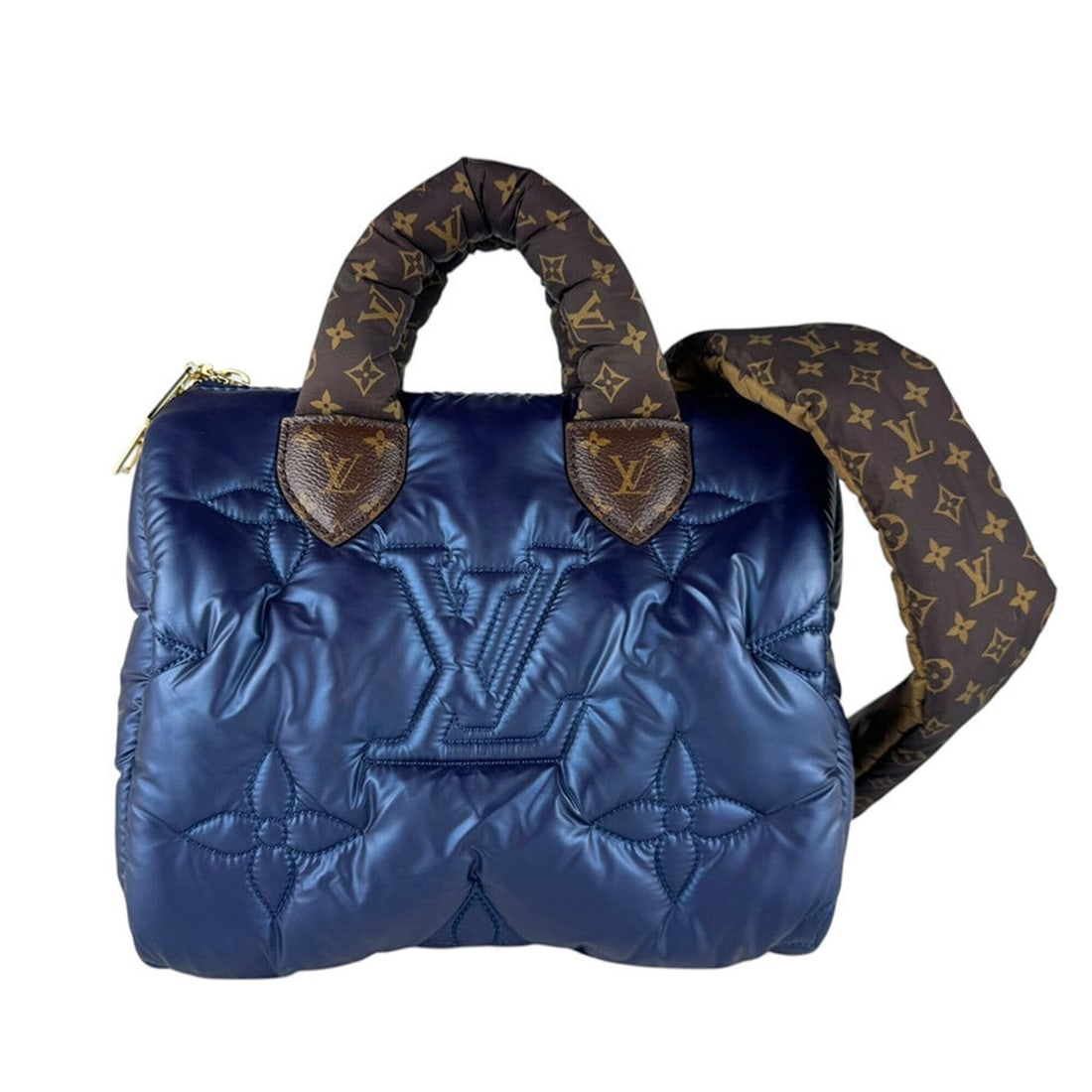 Louis Vuitton LOUIS VUITTON Shoulder Bag Handbag LV Pillow Speedy Bandoulière 25 Nylon Blue Brown: --- Catalog ---Category: SizeSize (HxWxD): 20cm x 26cm x 16cm / 7.87'' x 10.23'' x 6.29''Category: DesignType: Handbag, Shoulder bagColor: Blue, BrownGender: WomenMaterial: Nylon Category: GeneralMPN: