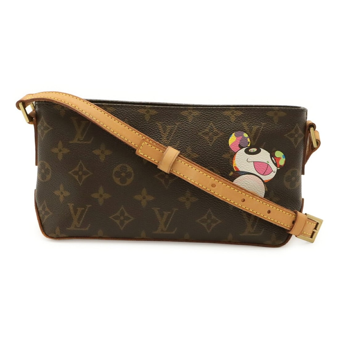 LOUIS VUITTON Louis Vuitton Monogram Panda Trotteur Shoulder Bag Pochette Takashi Murakami: --- Catalog ---Category: SizeSize (HxWxD): 12.5cm x 26.5cm x 7cm / 4.92'' x 10.43'' x 2.75''Category: DesignType: Pochette, Shoulder bagColor: Brown, Monogram, Monogram PandaGender: WomenMaterial: Mon