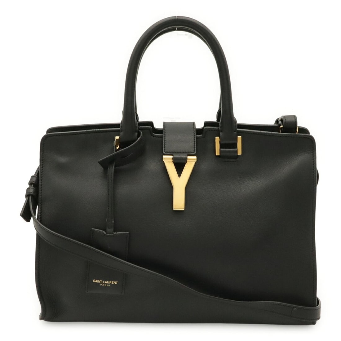 SAINT LAURENT PARIS YSL Yves Saint Laurent Y-Line Petit Cabas Handbag Shoulder Bag Leather Black: --- Catalog ---Category: SizeSize (HxWxD): 22cm x 30cm x 14.5cm / 8.66'' x 11.81'' x 5.7''Category: DesignType: Handbag, Shoulder bagColor: BlackGender: WomenMaterial: Leather Category: GeneralMPN: