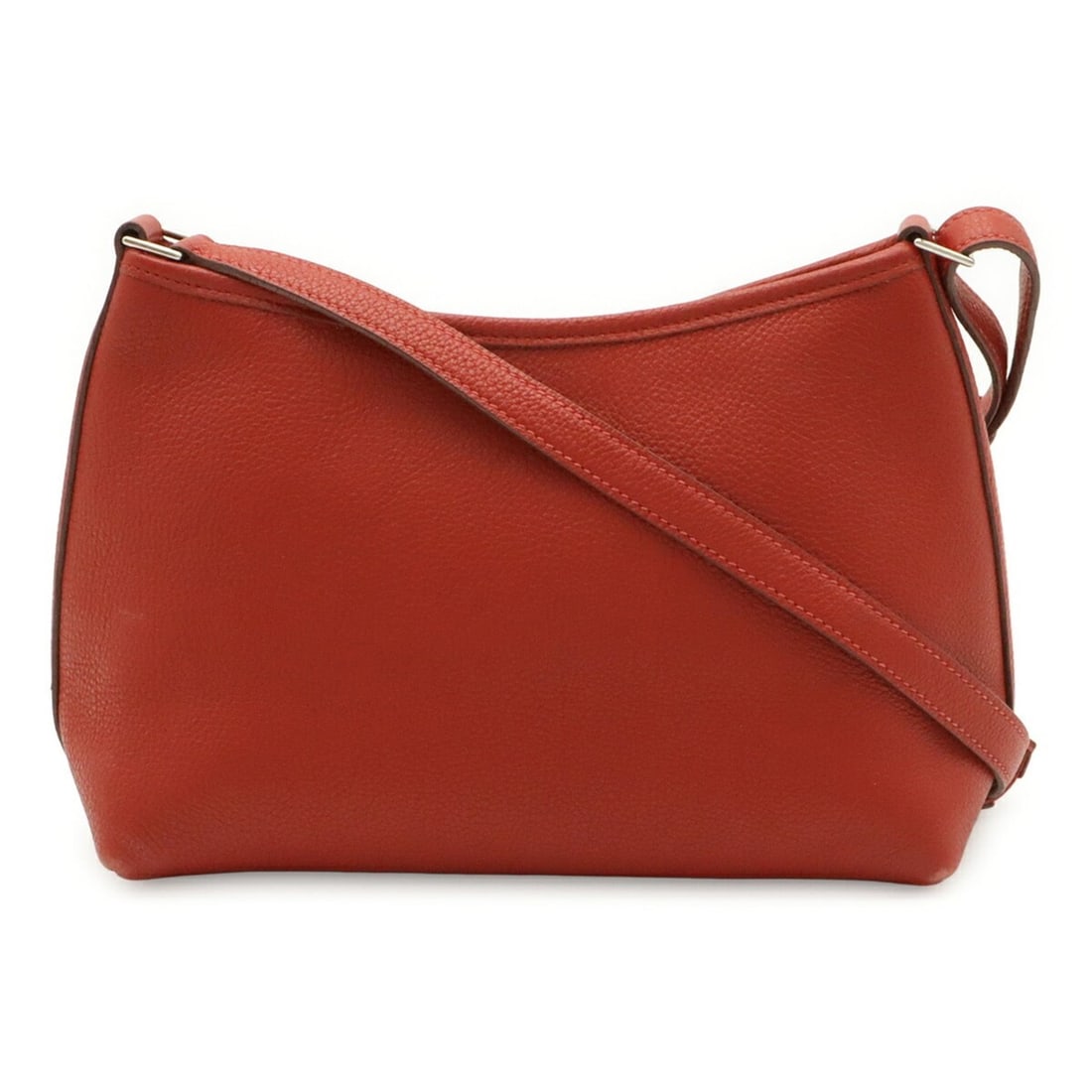 HERMES Hermes Berlingo PM Shoulder Bag Togo Leather Rouge Vif ?C stamp: --- Catalog ---Category: SizeSize (HxWxD): 15.5cm x 23cm x 10.5cm / 6.1'' x 9.05'' x 4.13''Category: DesignType: Shoulder bagColor: Rouge vif, WhiteGender: WomenMaterial: Togo leather Category: