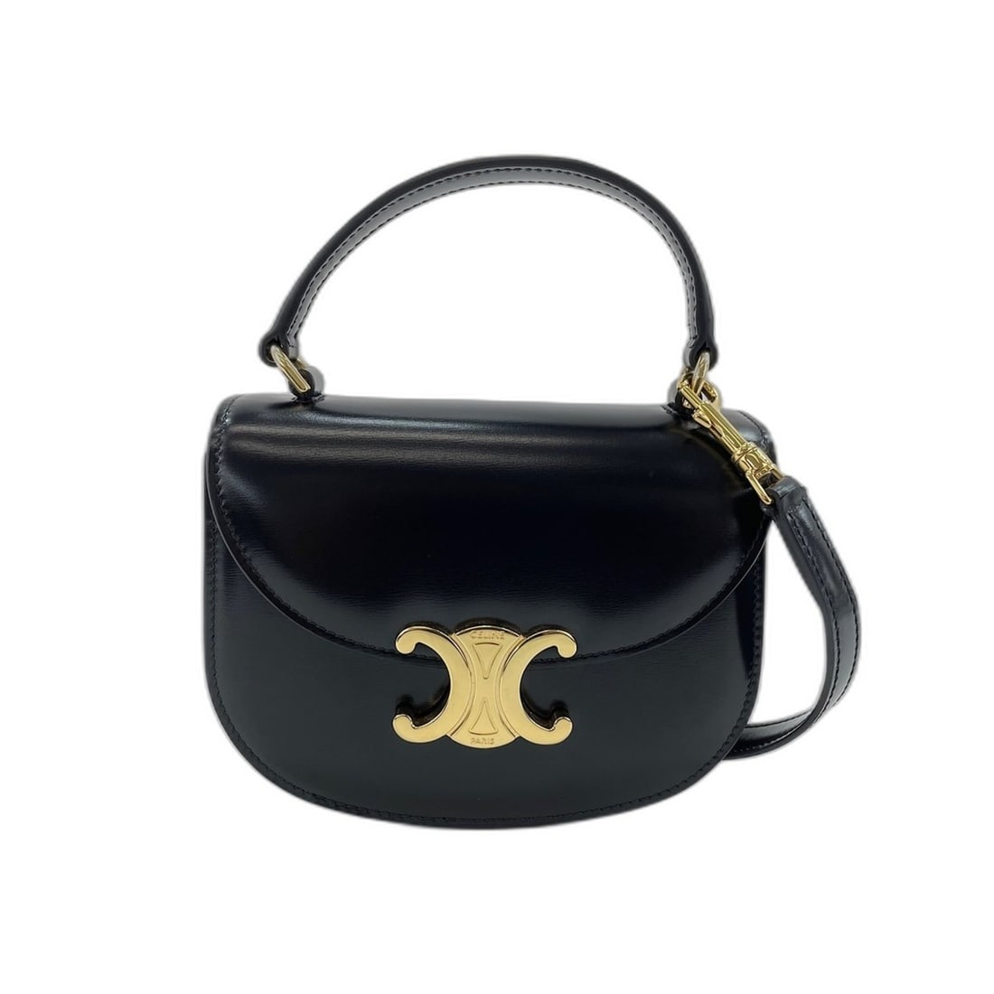 Celine Mini Buzas Shoulder Bag, Black: --- Catalog ---Category: SizeSize (HxWxD): 11cm x 15cm x 5cm / 4.33'' x 5.9'' x 1.96''Category: DesignType: Shoulder bagColor: BlackGender: WomenCategory: GeneralBrand: Celine--- Item List ---Section: