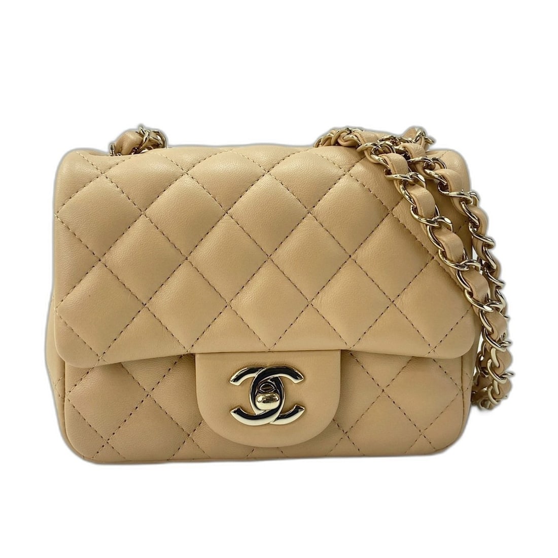 Chanel Matelassé Small Shoulder Bag, Beige (1 of 15)