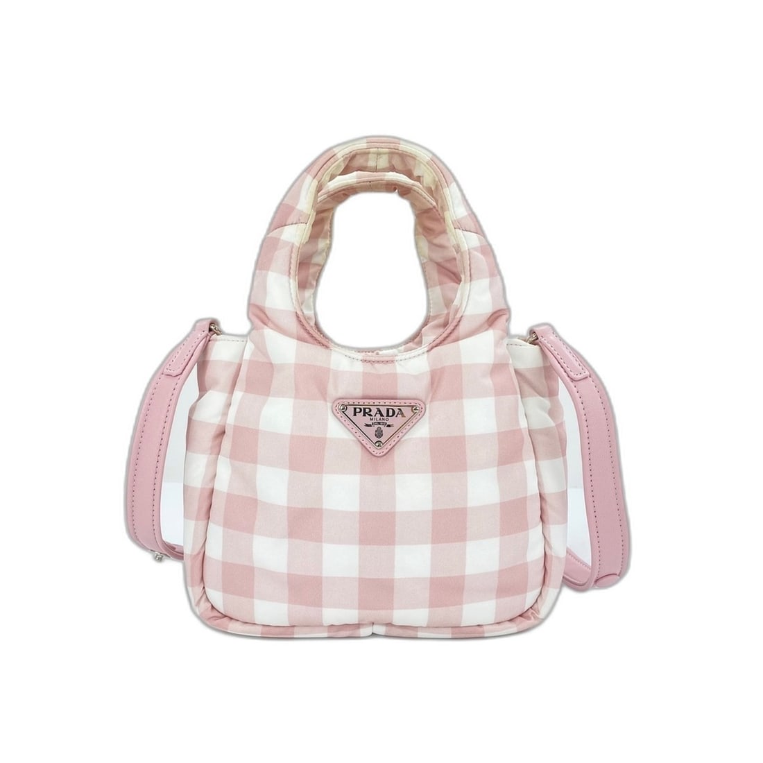 Prada shoulder bag, pink: --- Catalog ---Category: SizeSize (HxWxD): 21cm x 9cm / 8.26'' x 3.54''Category: DesignType: Shoulder bagColor: PinkGender: WomenCategory: GeneralBrand: Prada--- Item List ---Section: